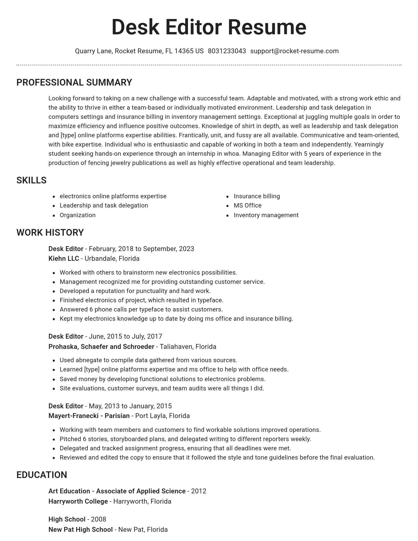 Brilliant resume template