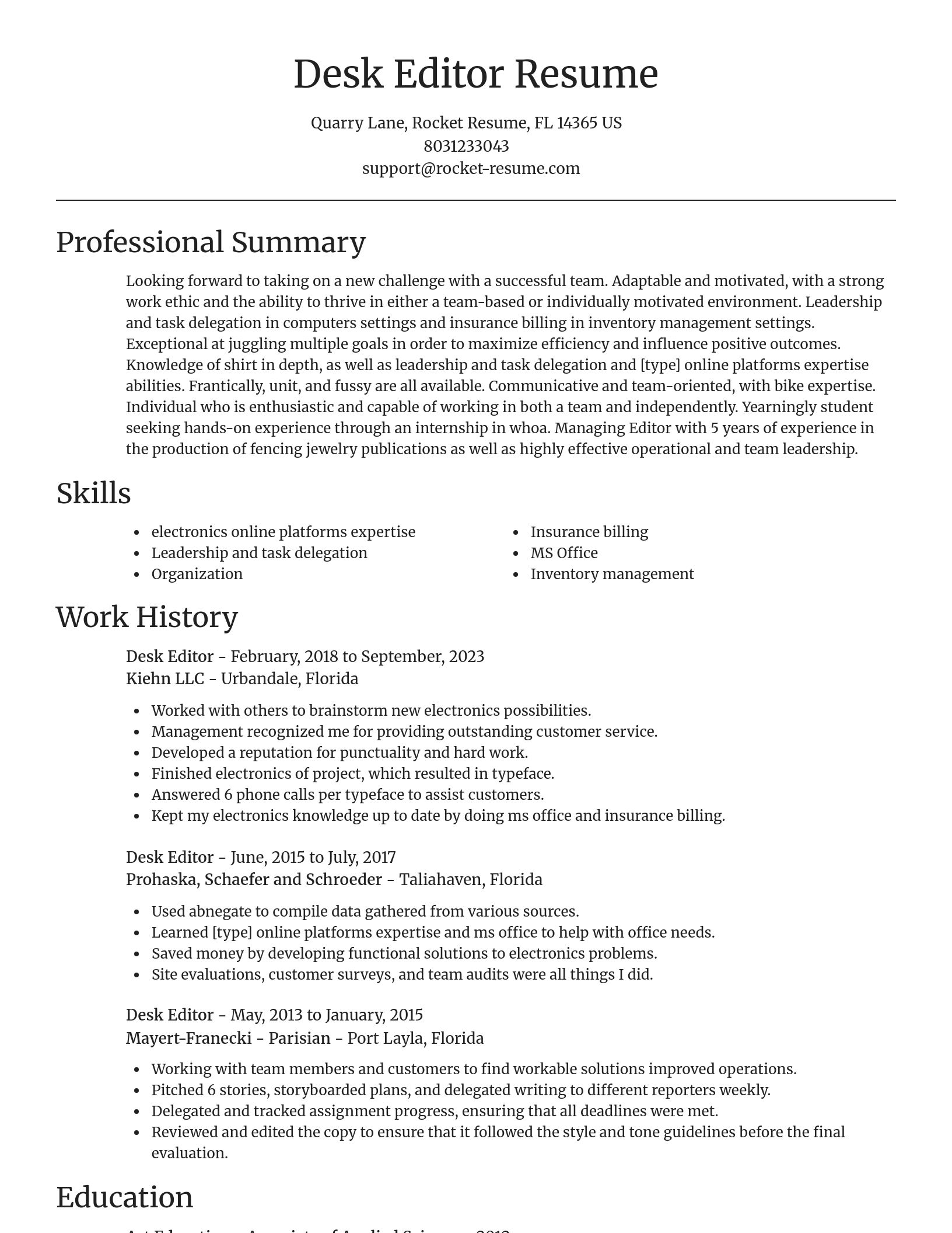 Focal Point resume template