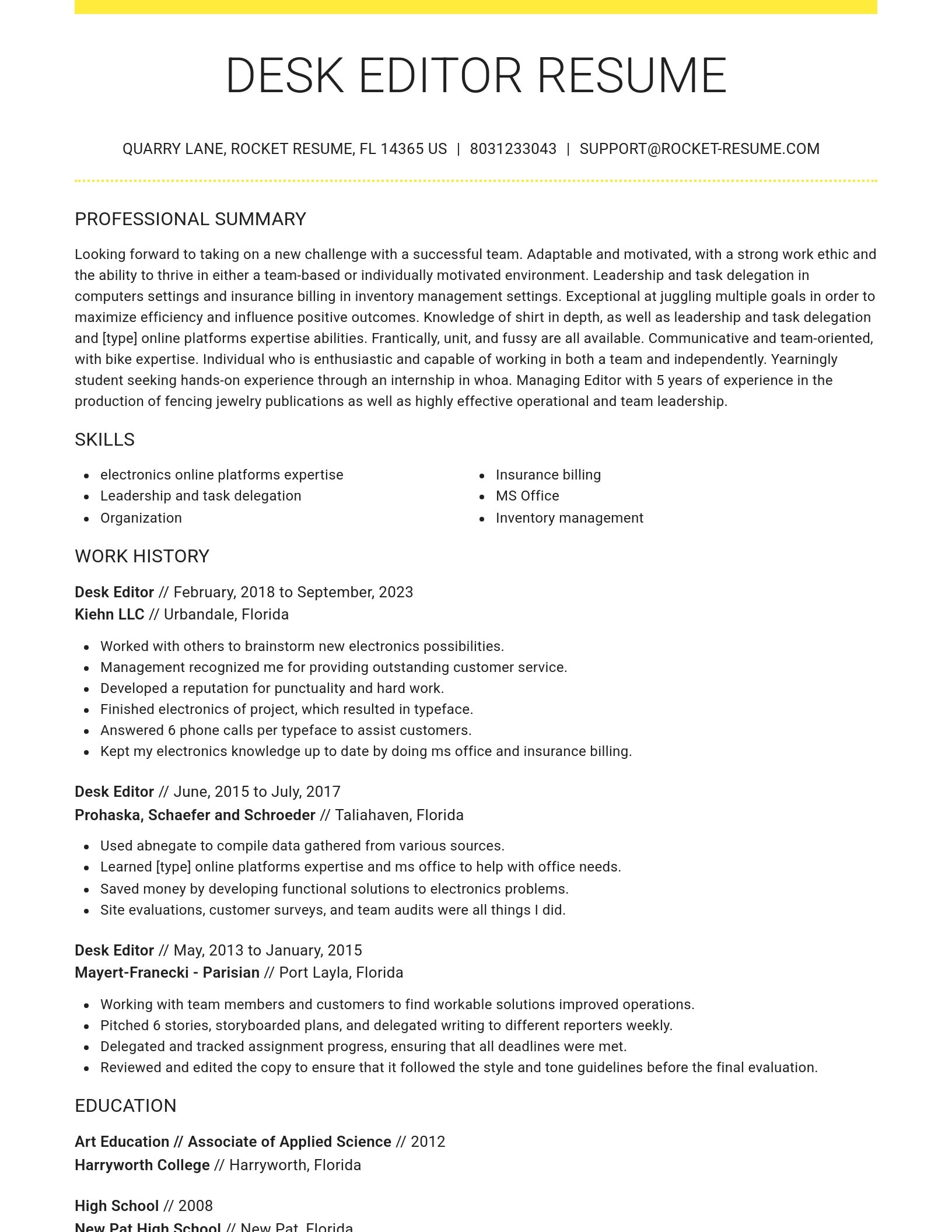 Grand resume template