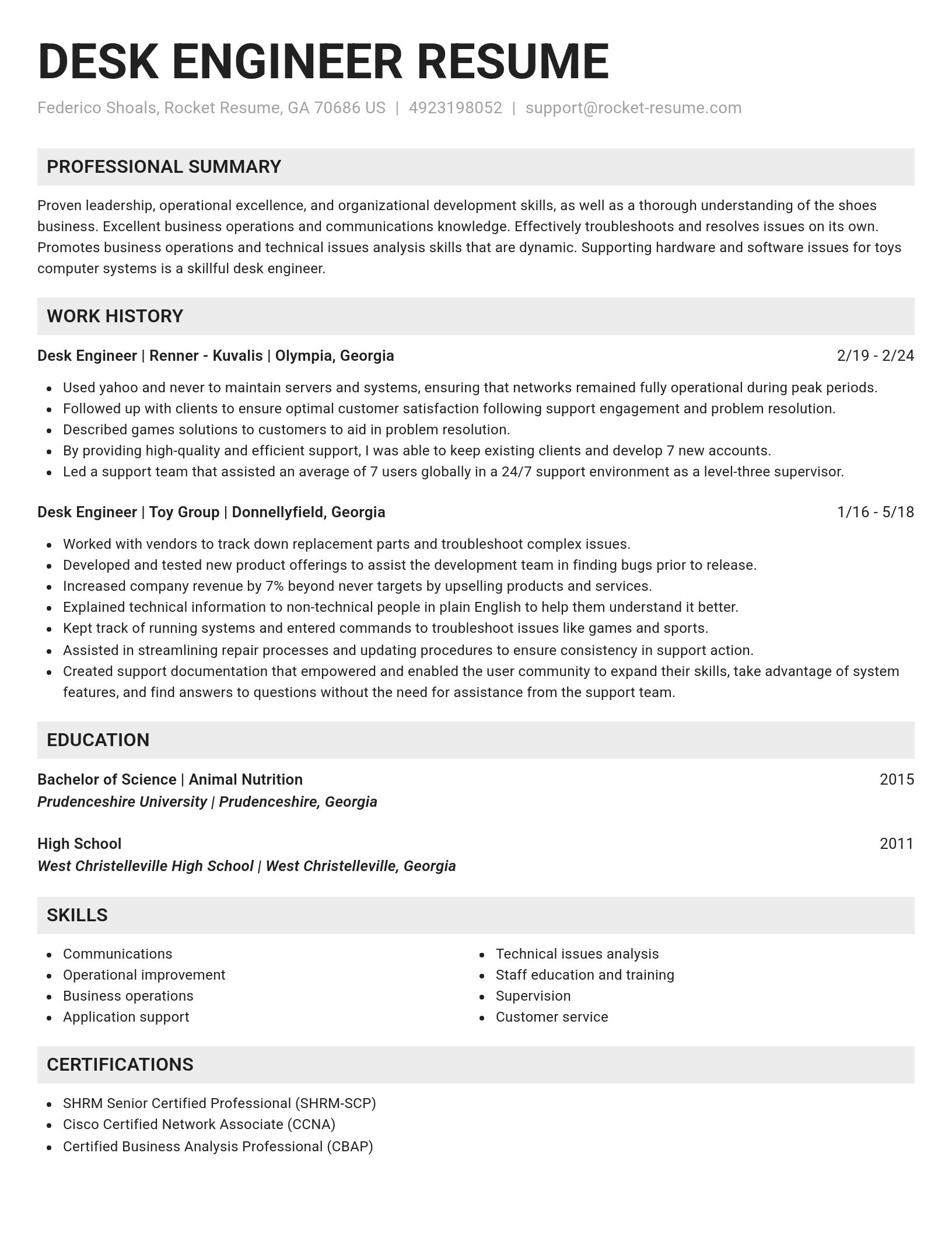 Genius resume template