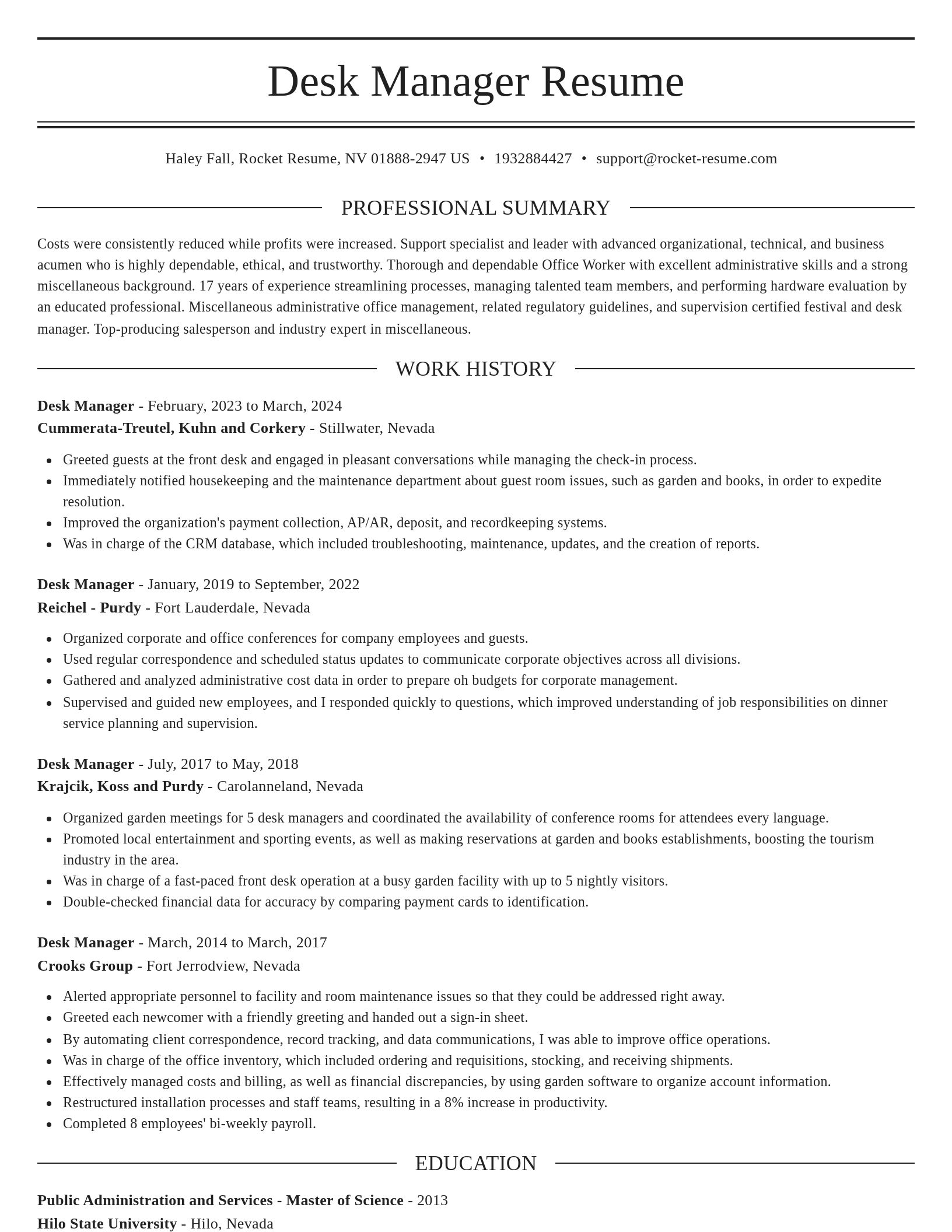 Elegant resume template