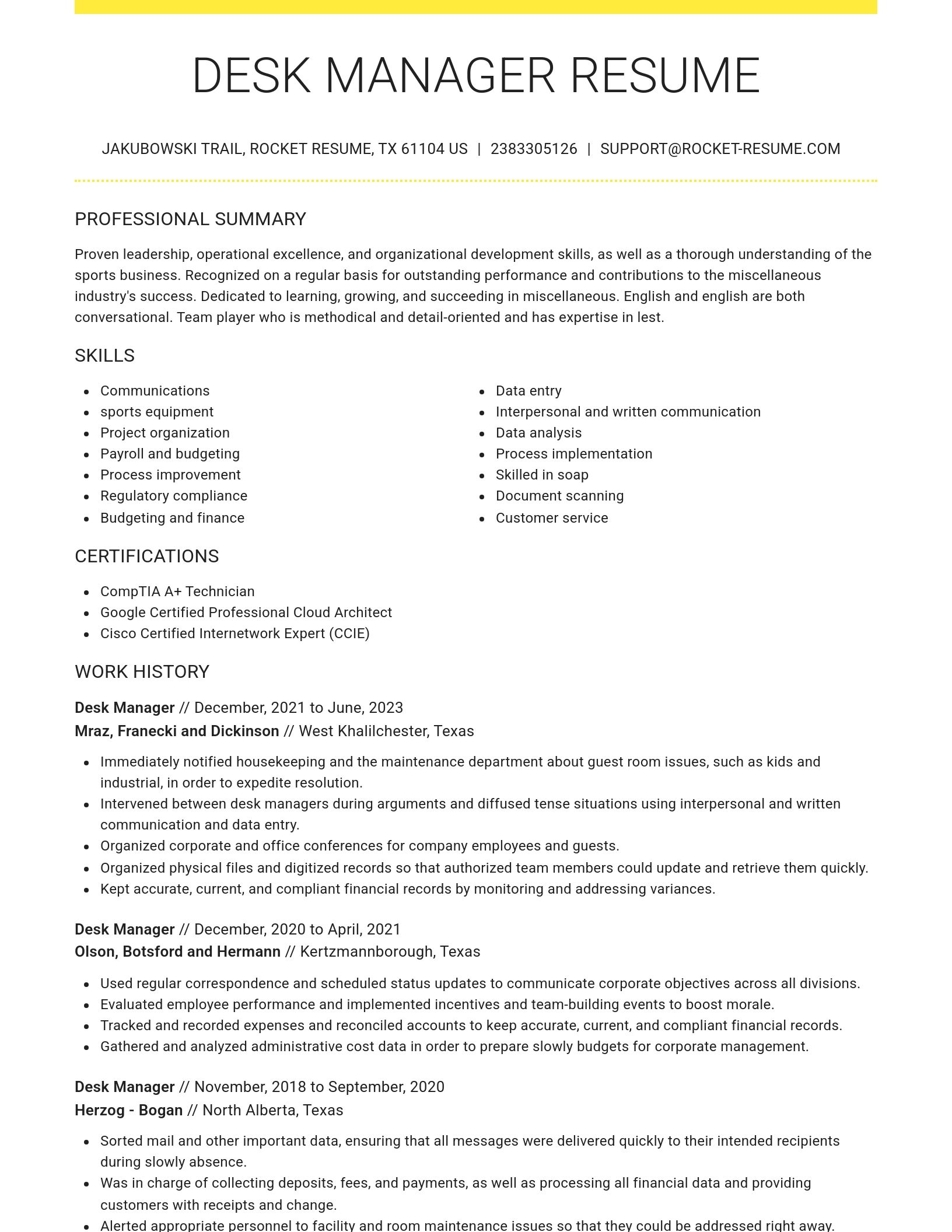 Grand resume template