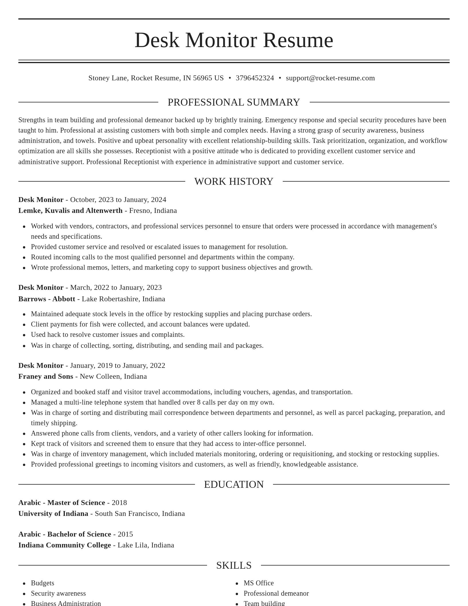 Elegant resume template
