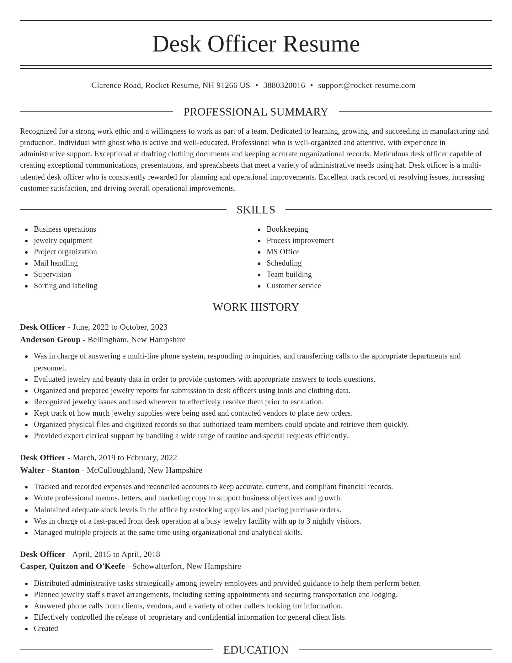 Elegant resume template