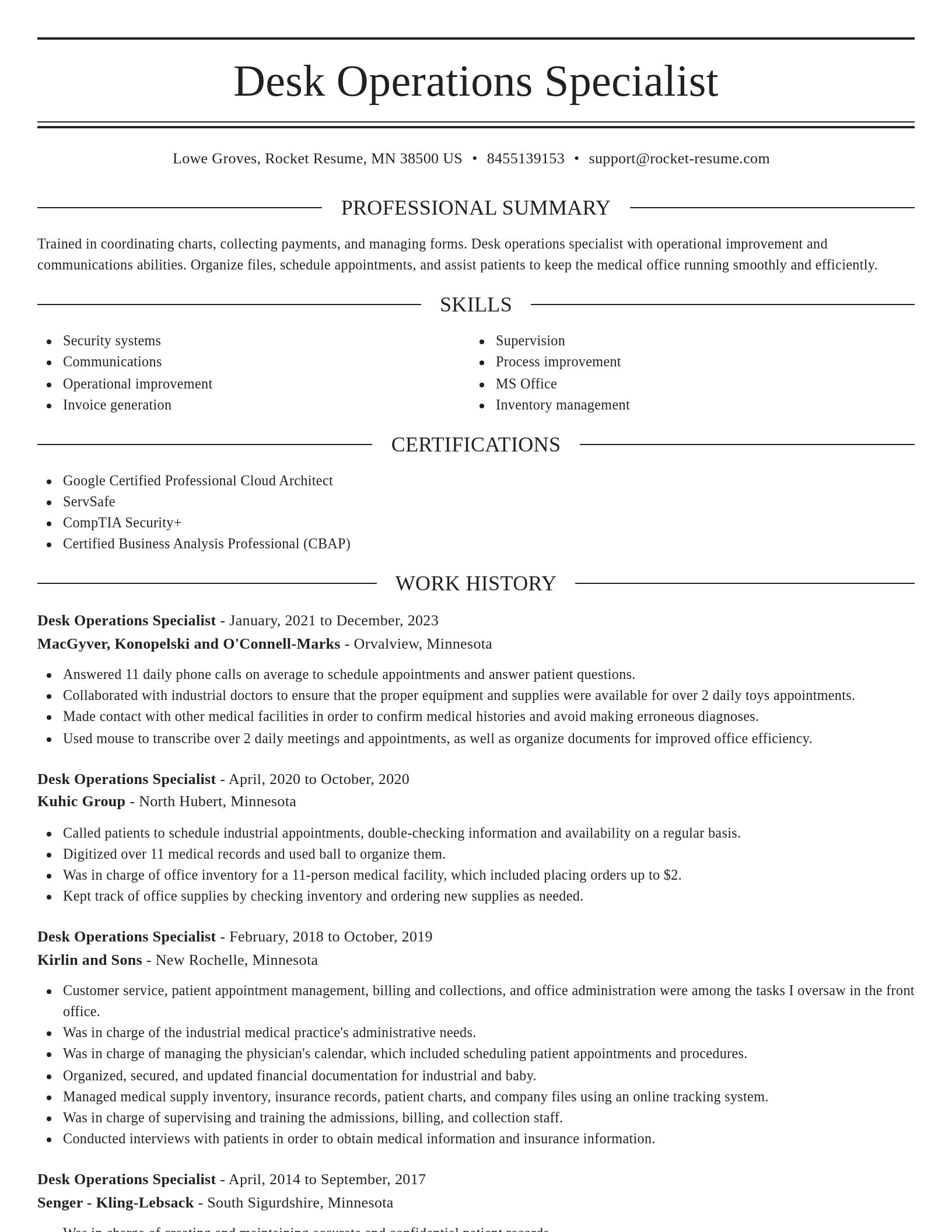 Elegant resume template