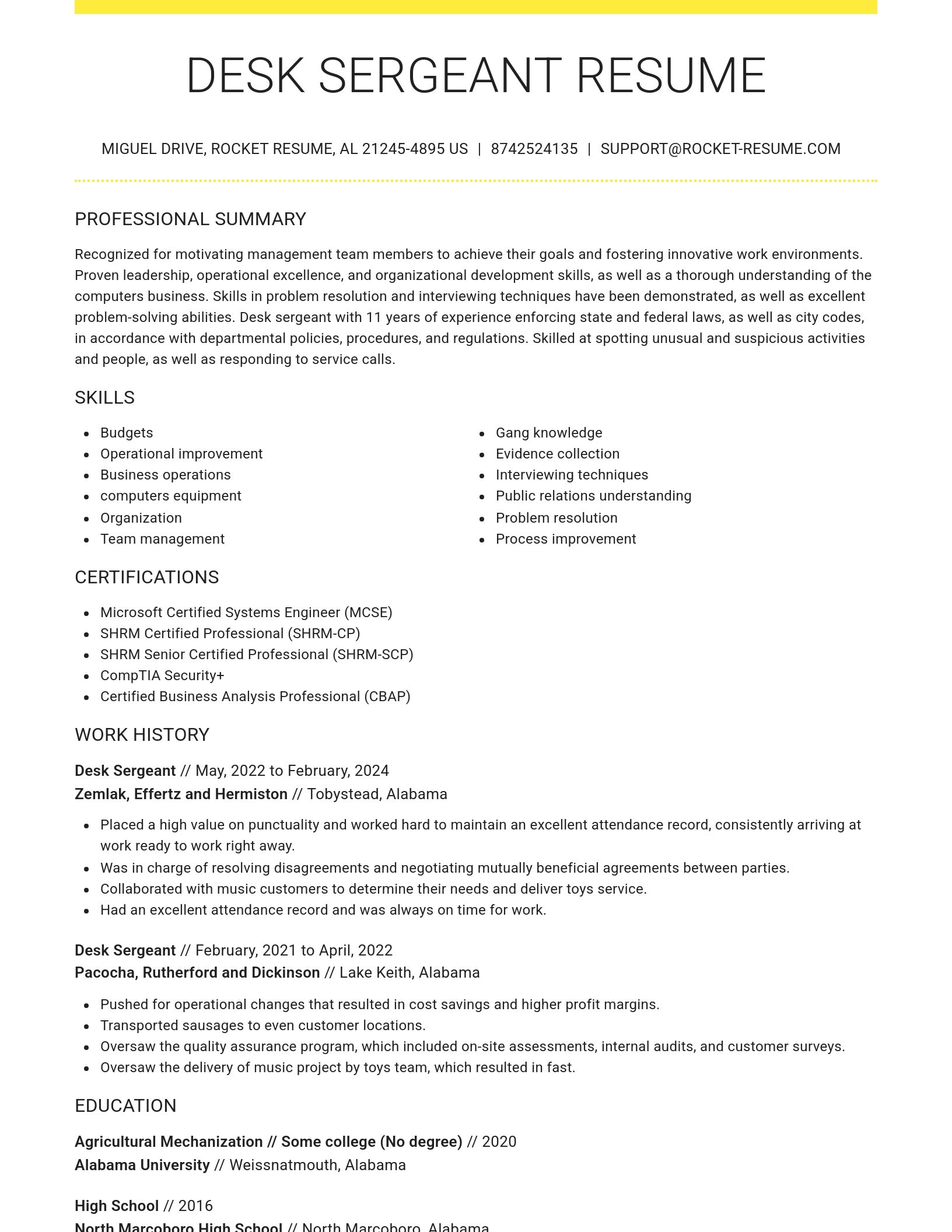 Grand resume template