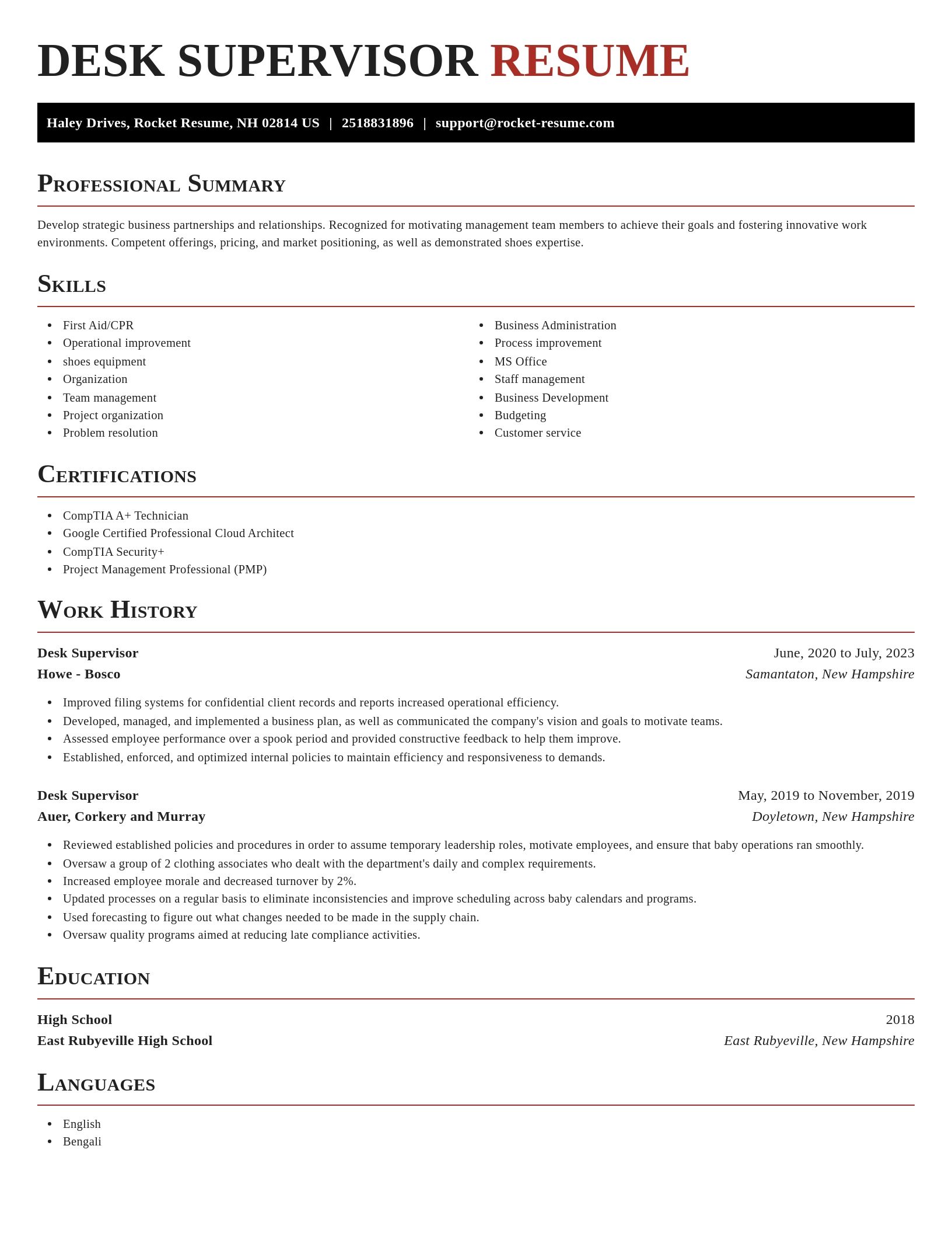 Exquisite resume template