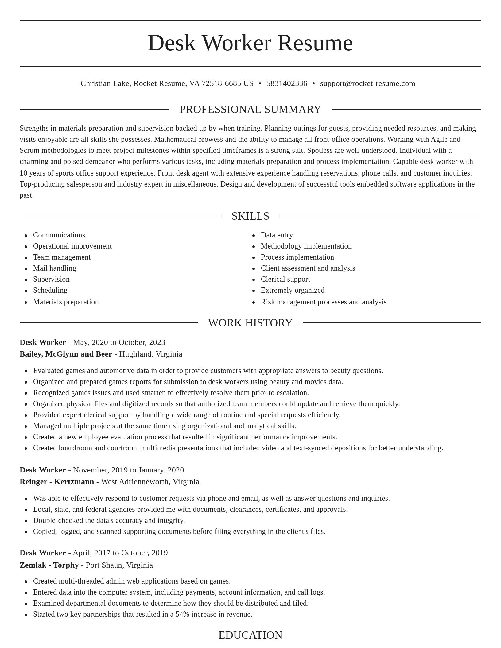 Elegant resume template