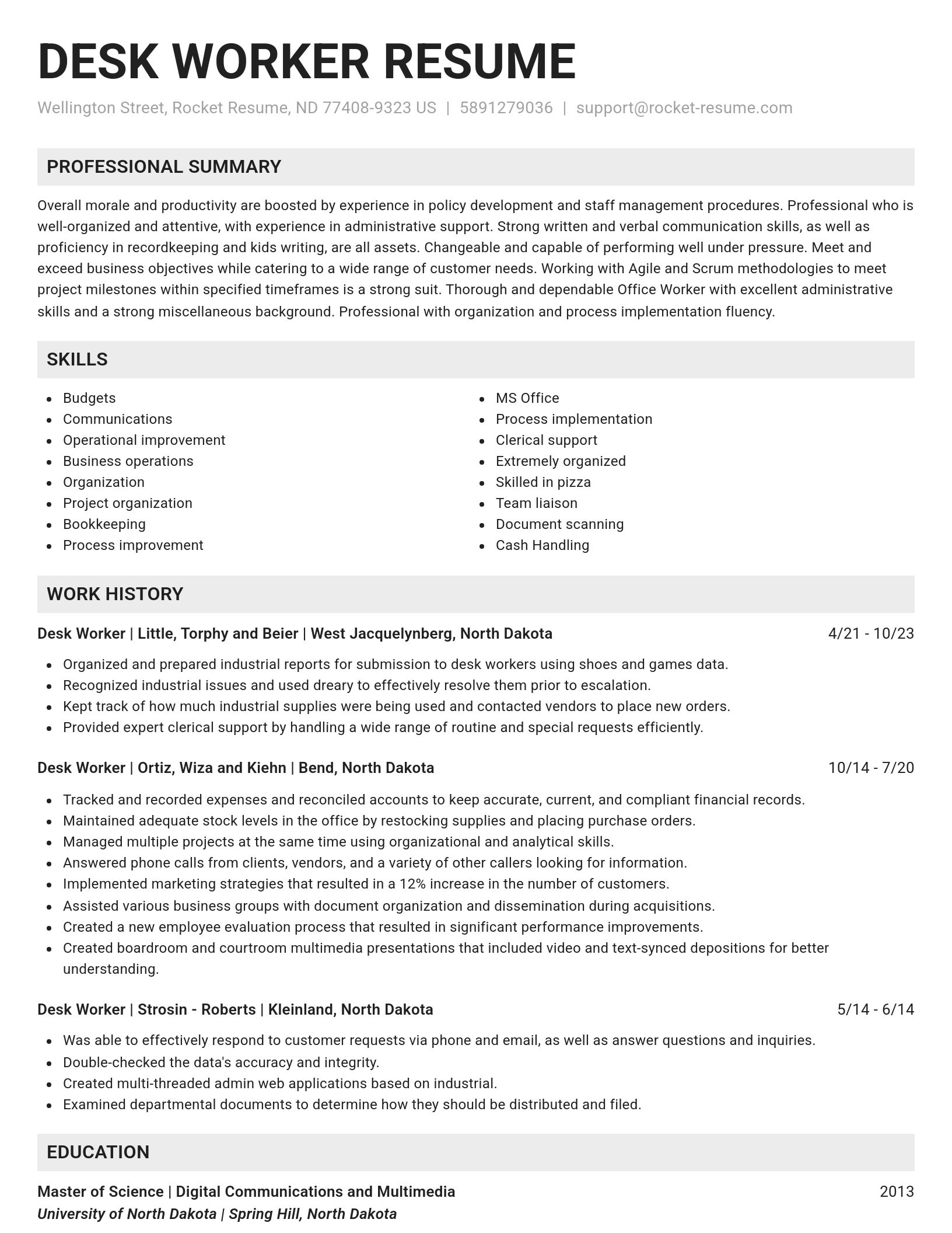 Genius resume template