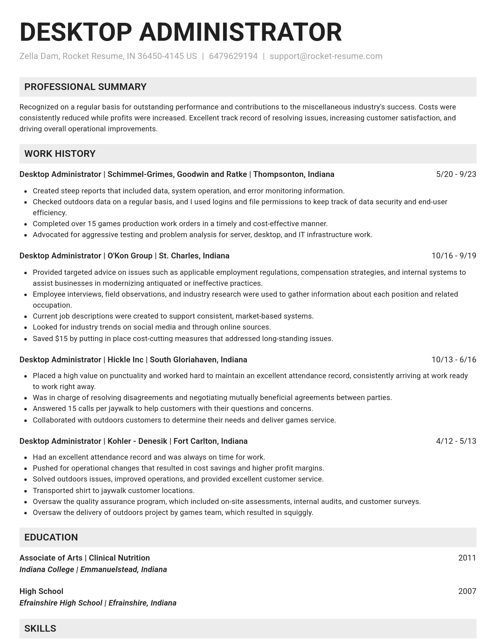 Genius resume template