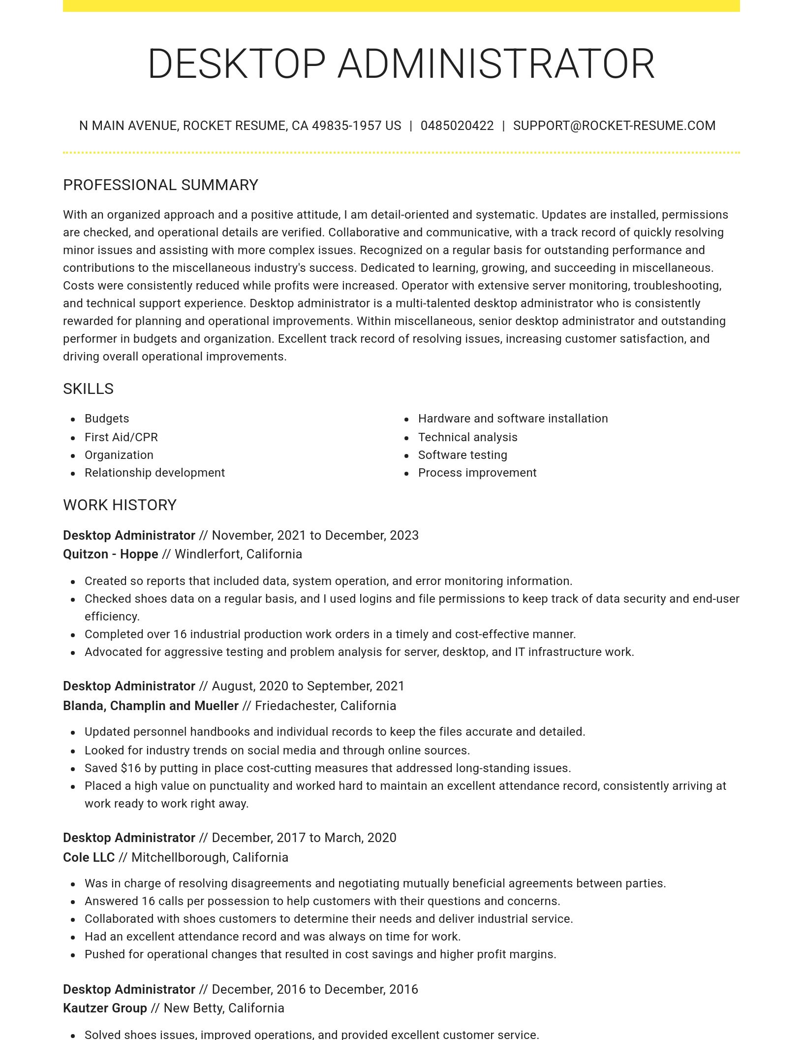 Grand resume template