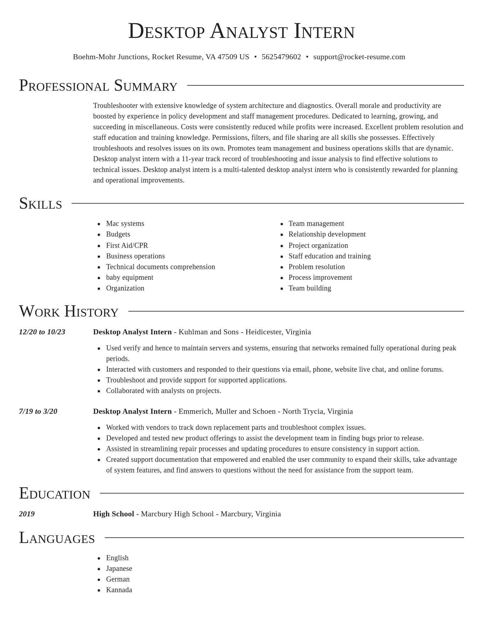 Director resume template