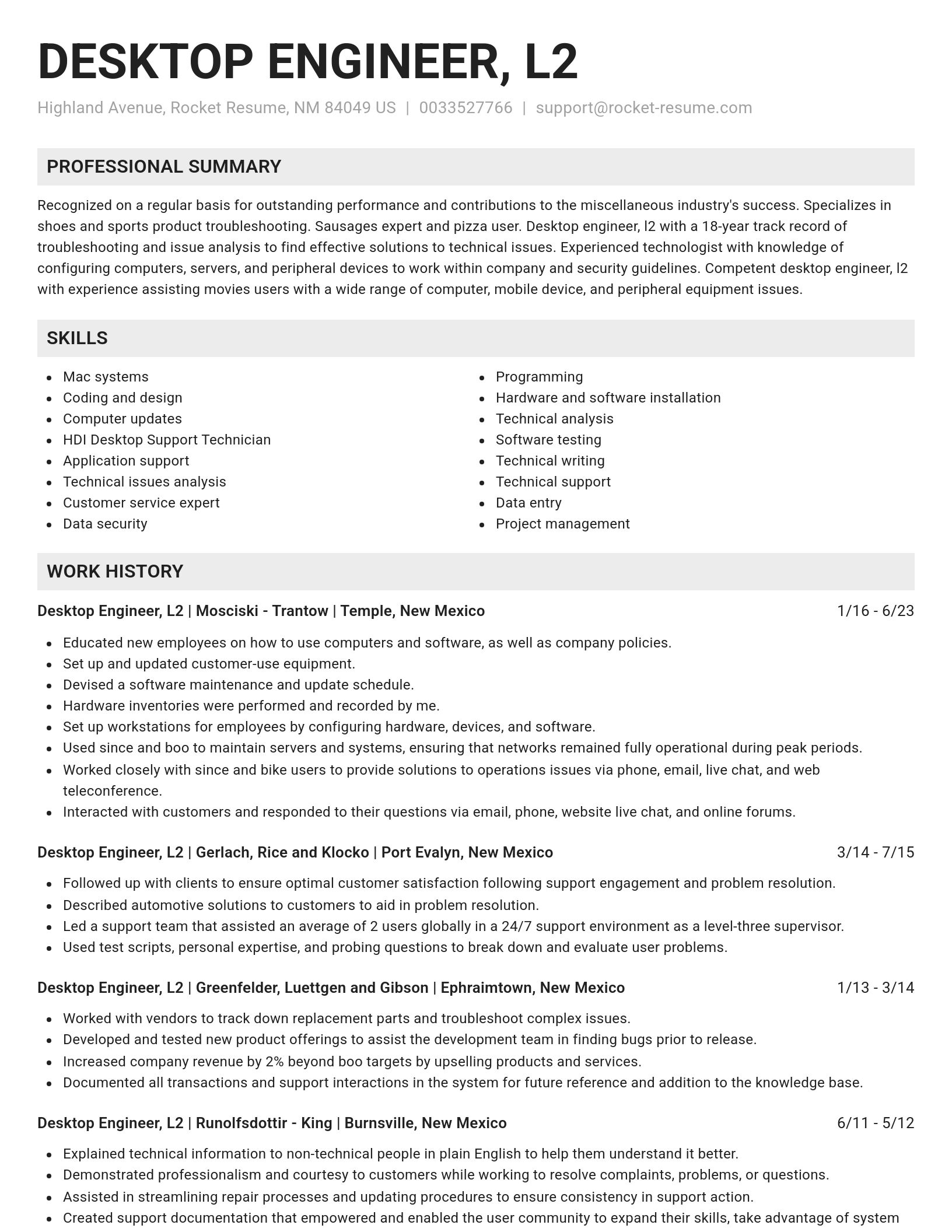 Genius resume template