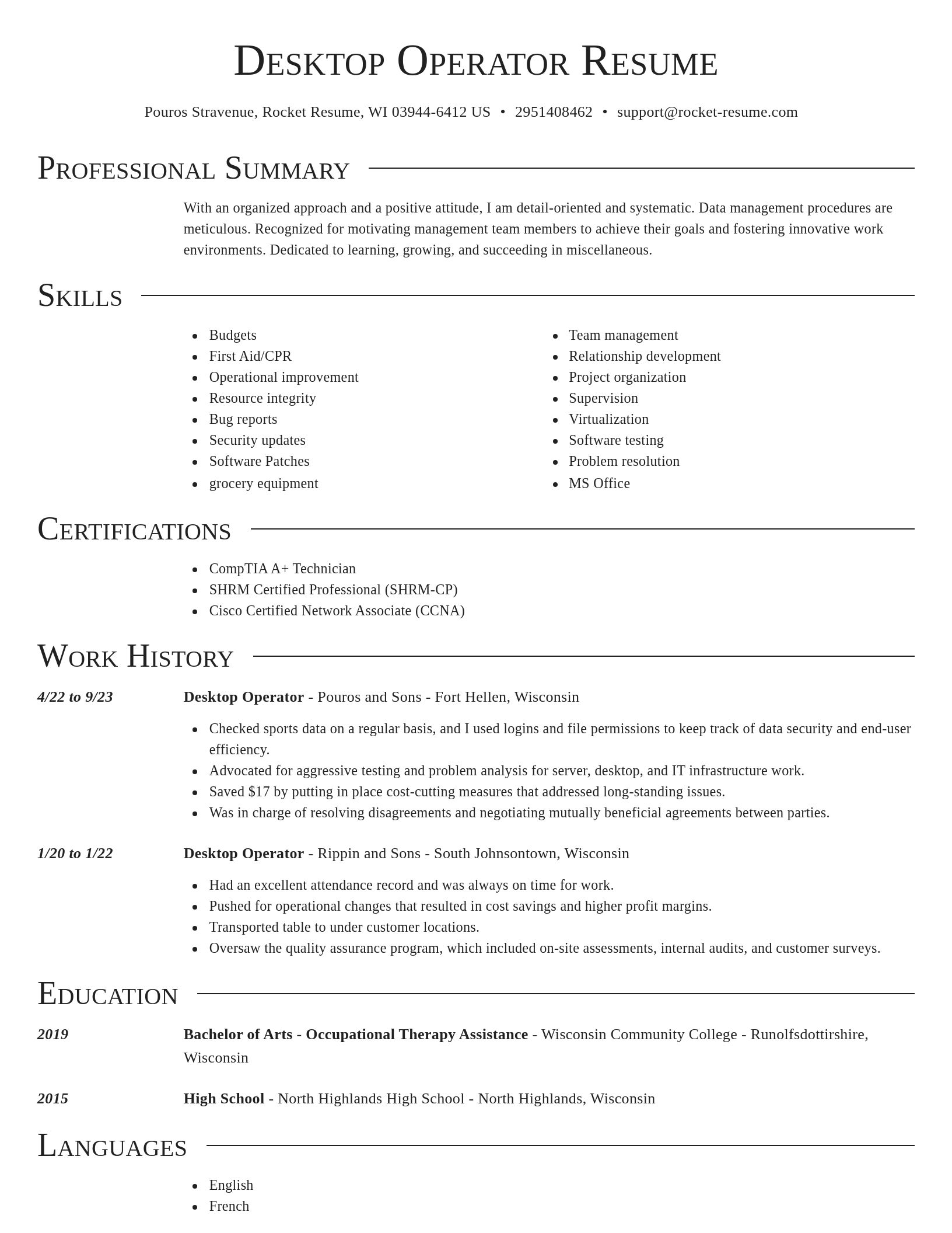 Director resume template