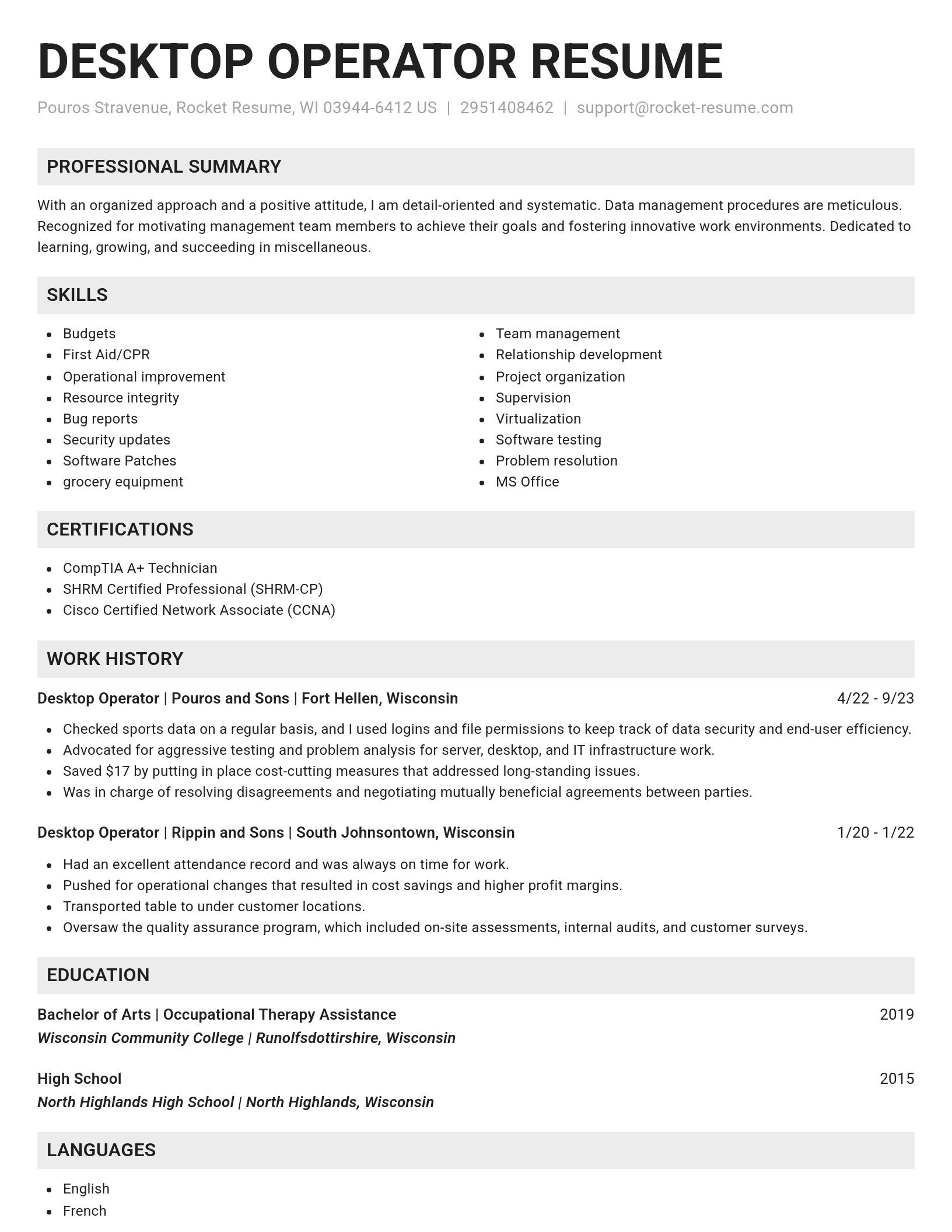 Genius resume template