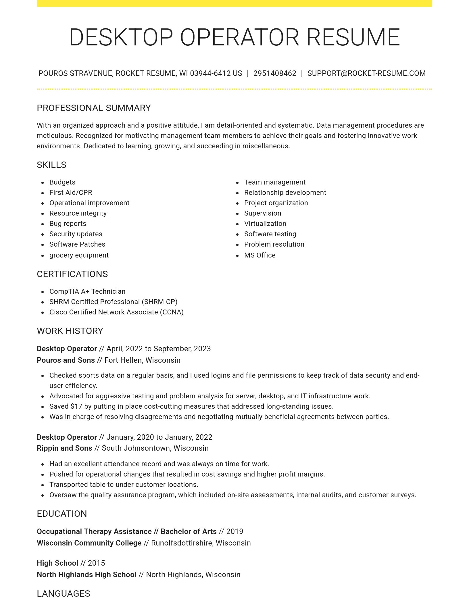 Grand resume template