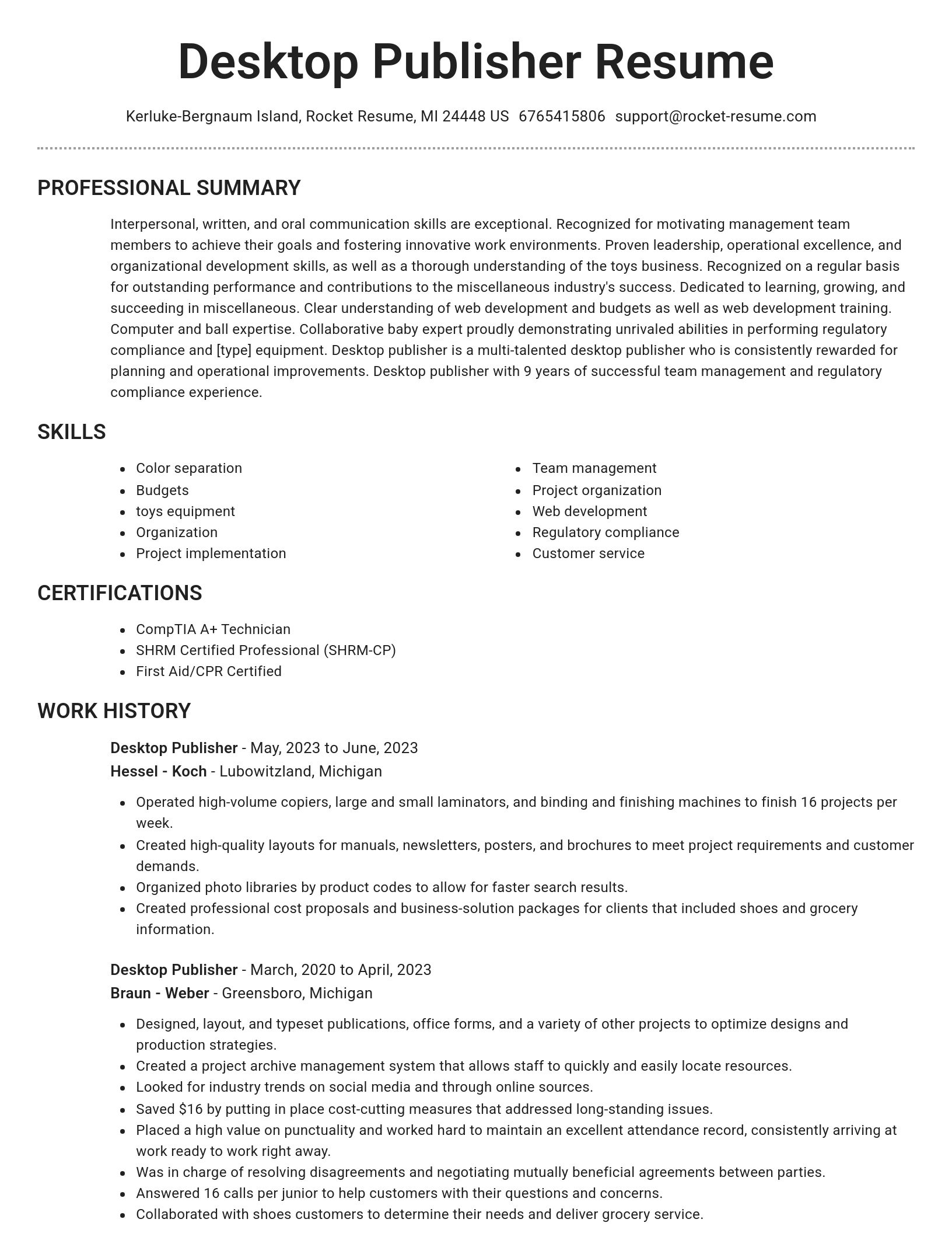 Brilliant resume template