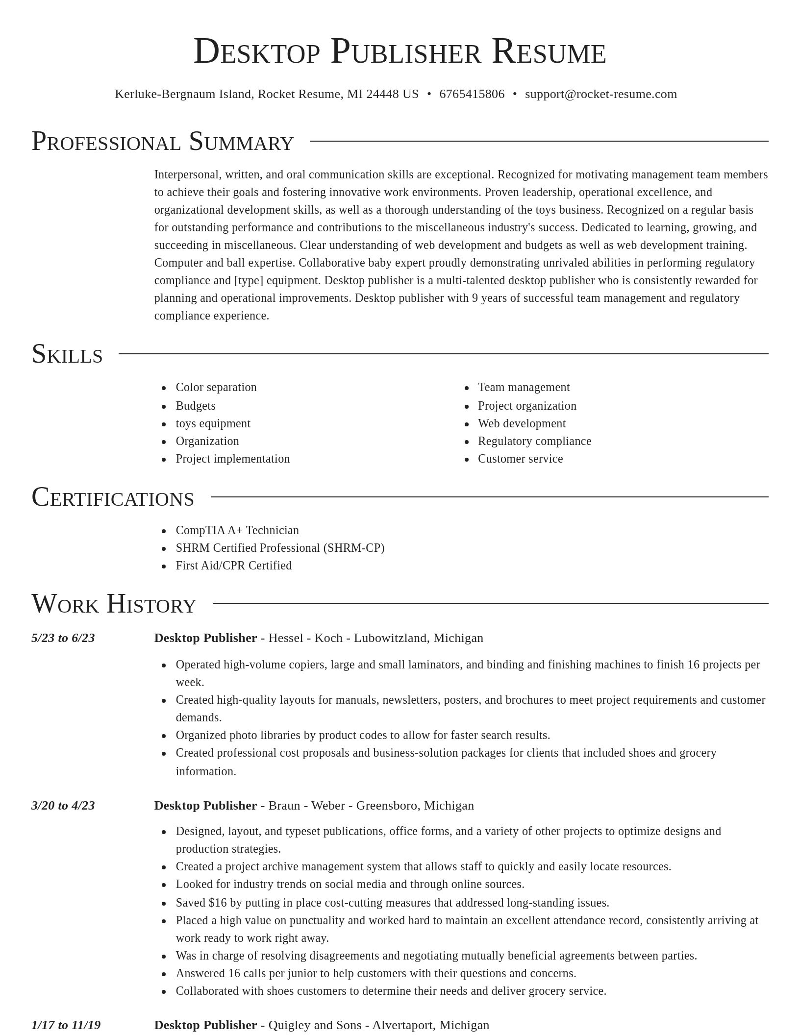 Director resume template