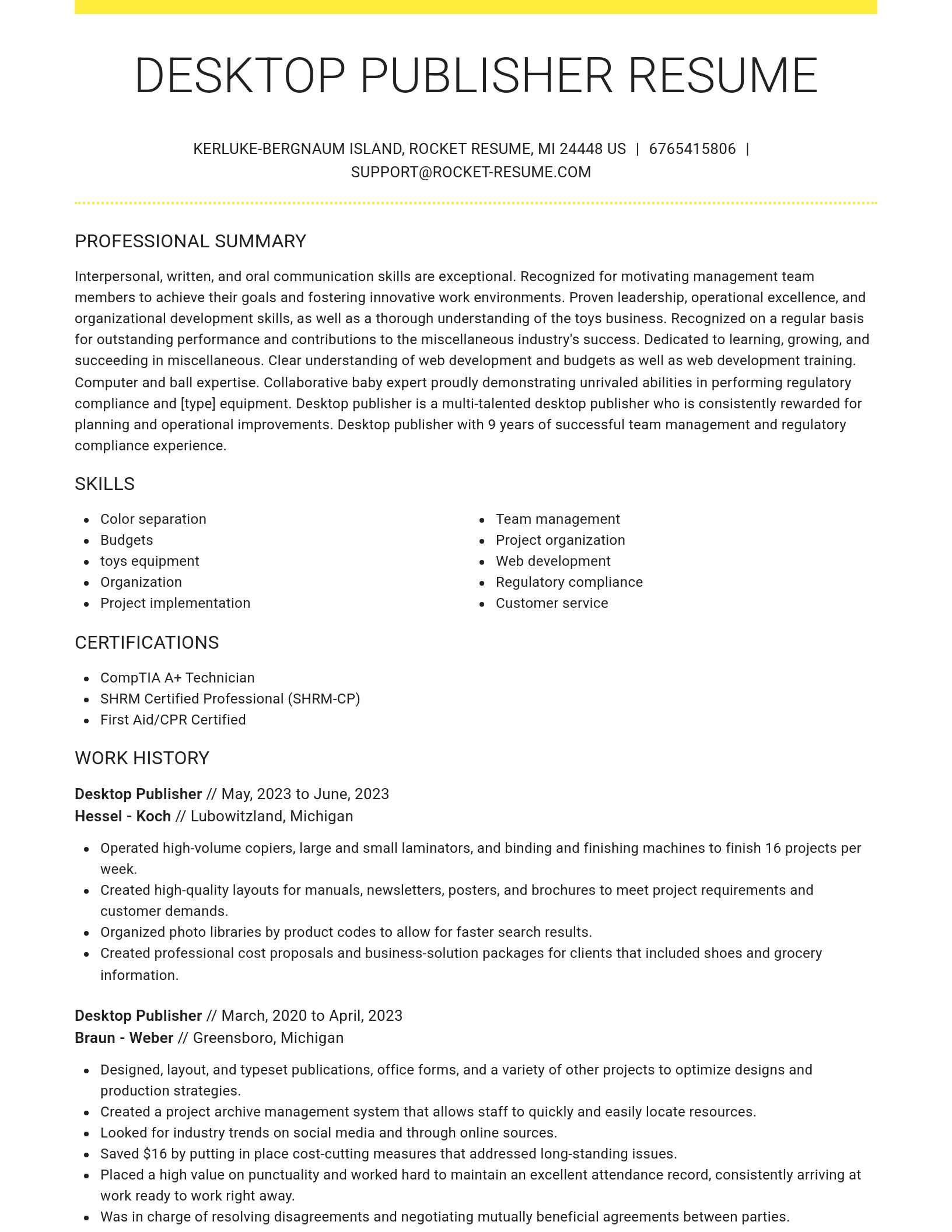 Grand resume template