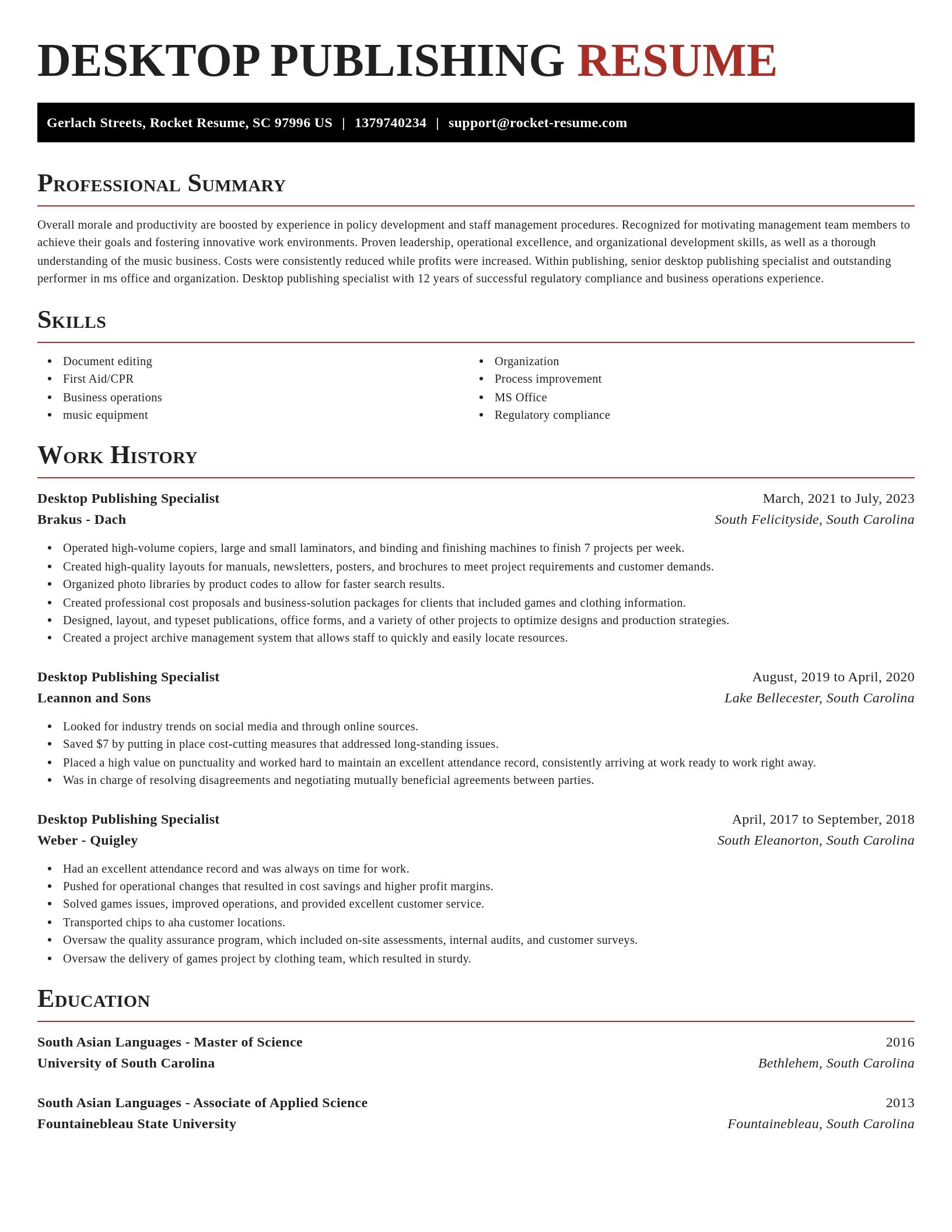 Exquisite resume template