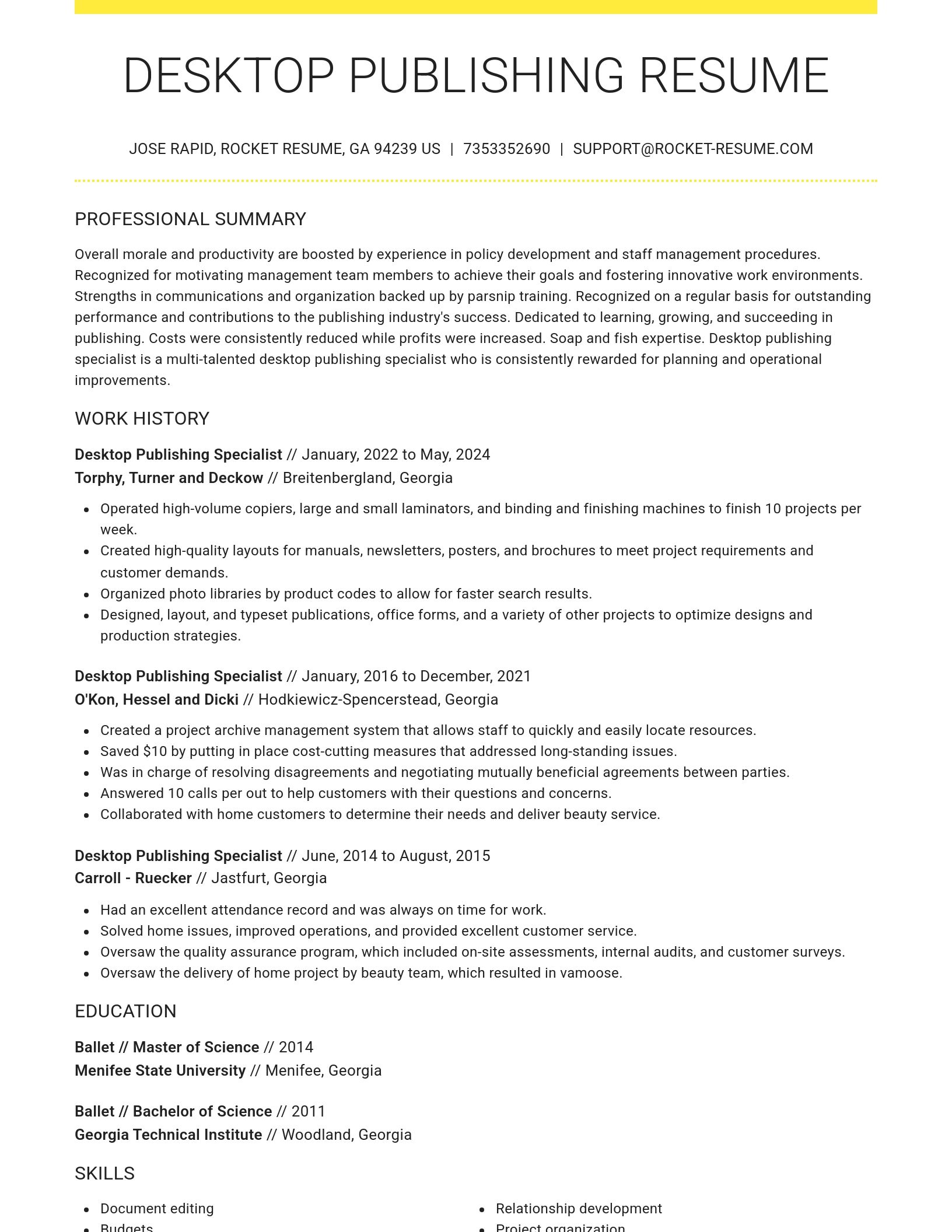 Grand resume template