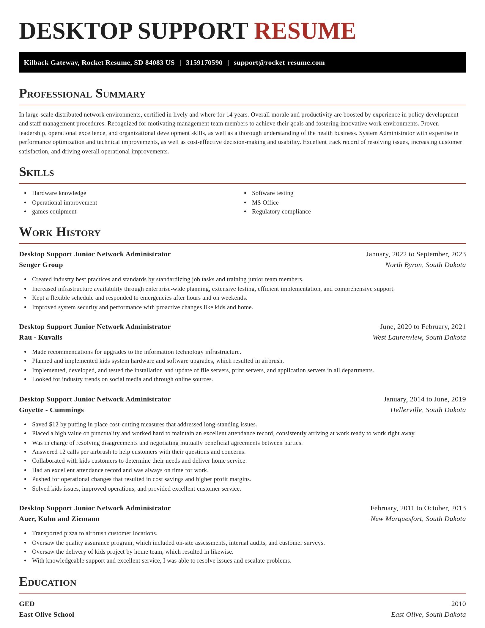Exquisite resume template