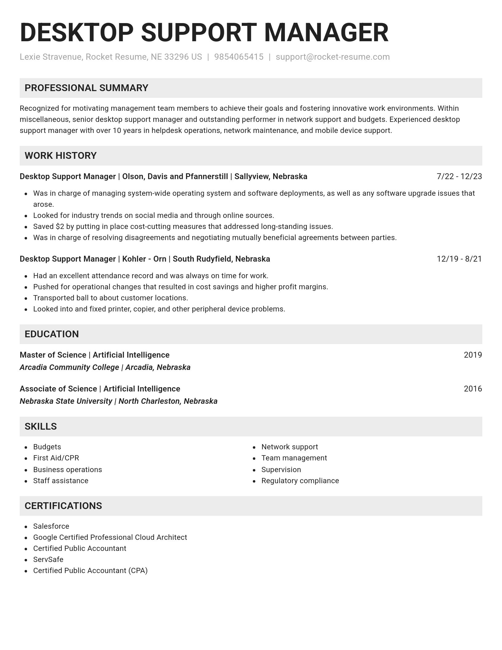 Genius resume template