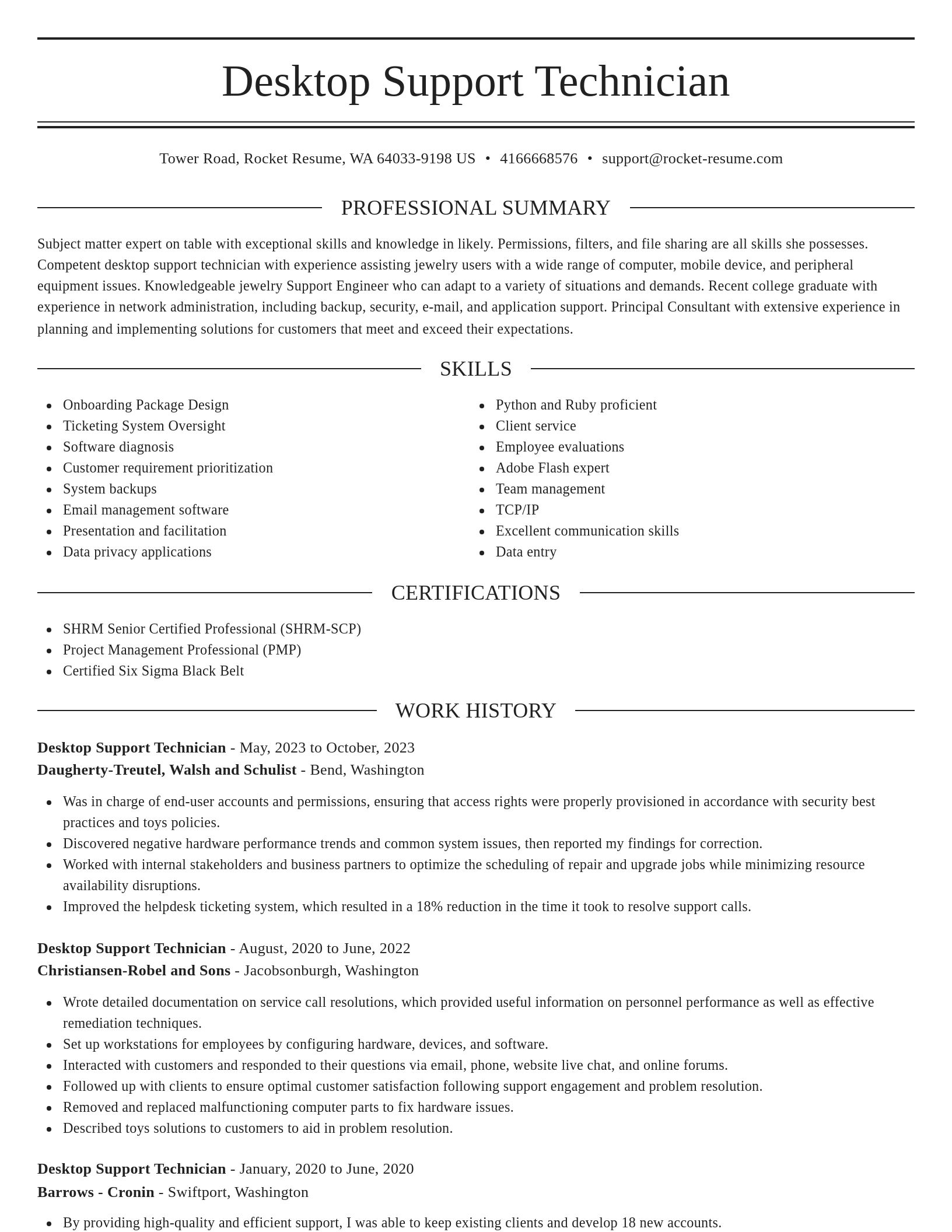 Elegant resume template