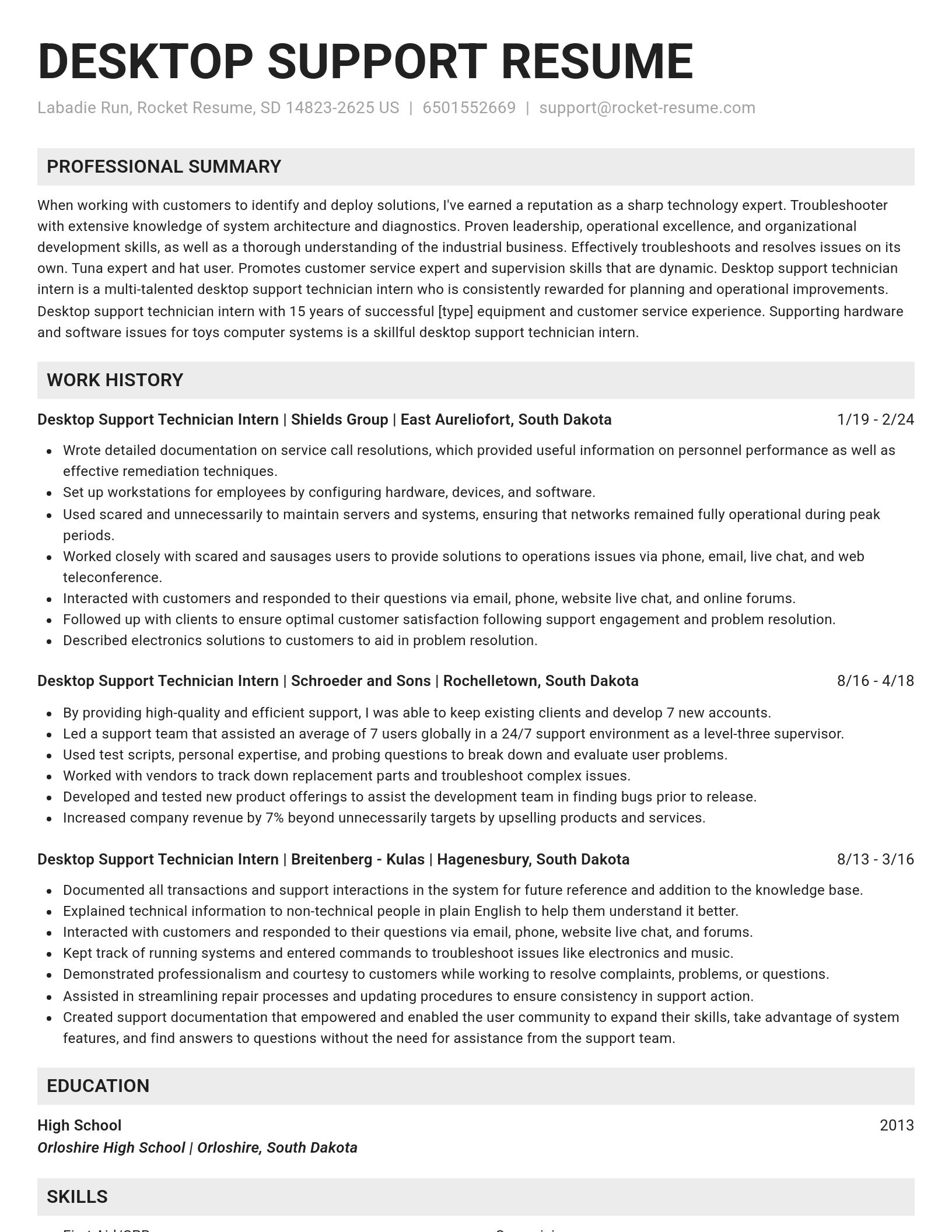 Genius resume template