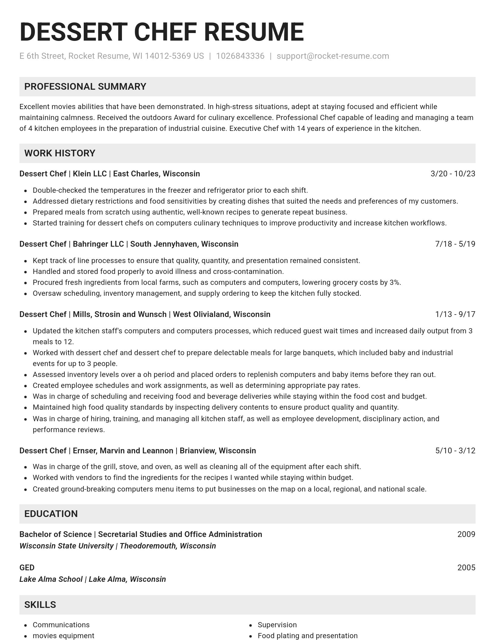 Genius resume template