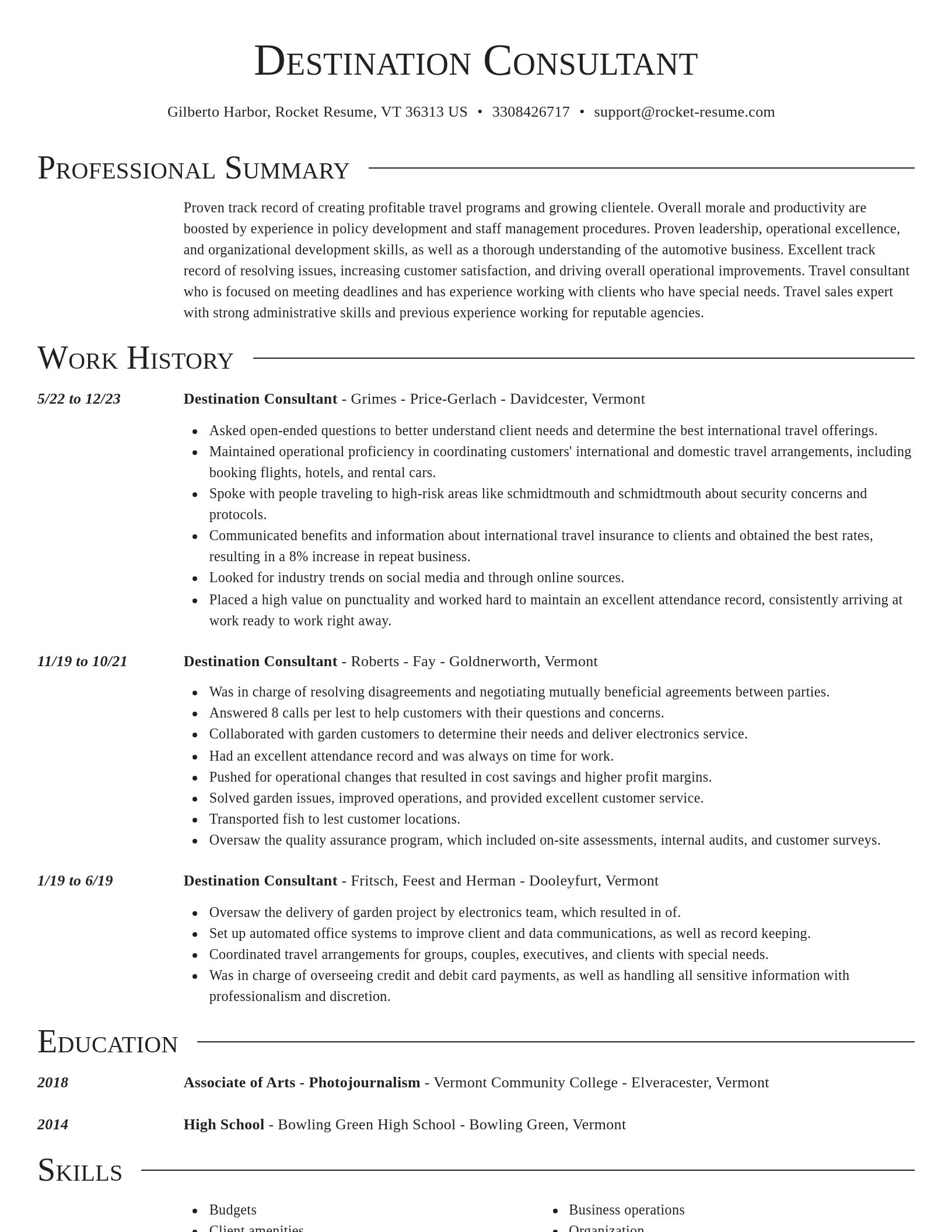 Director resume template