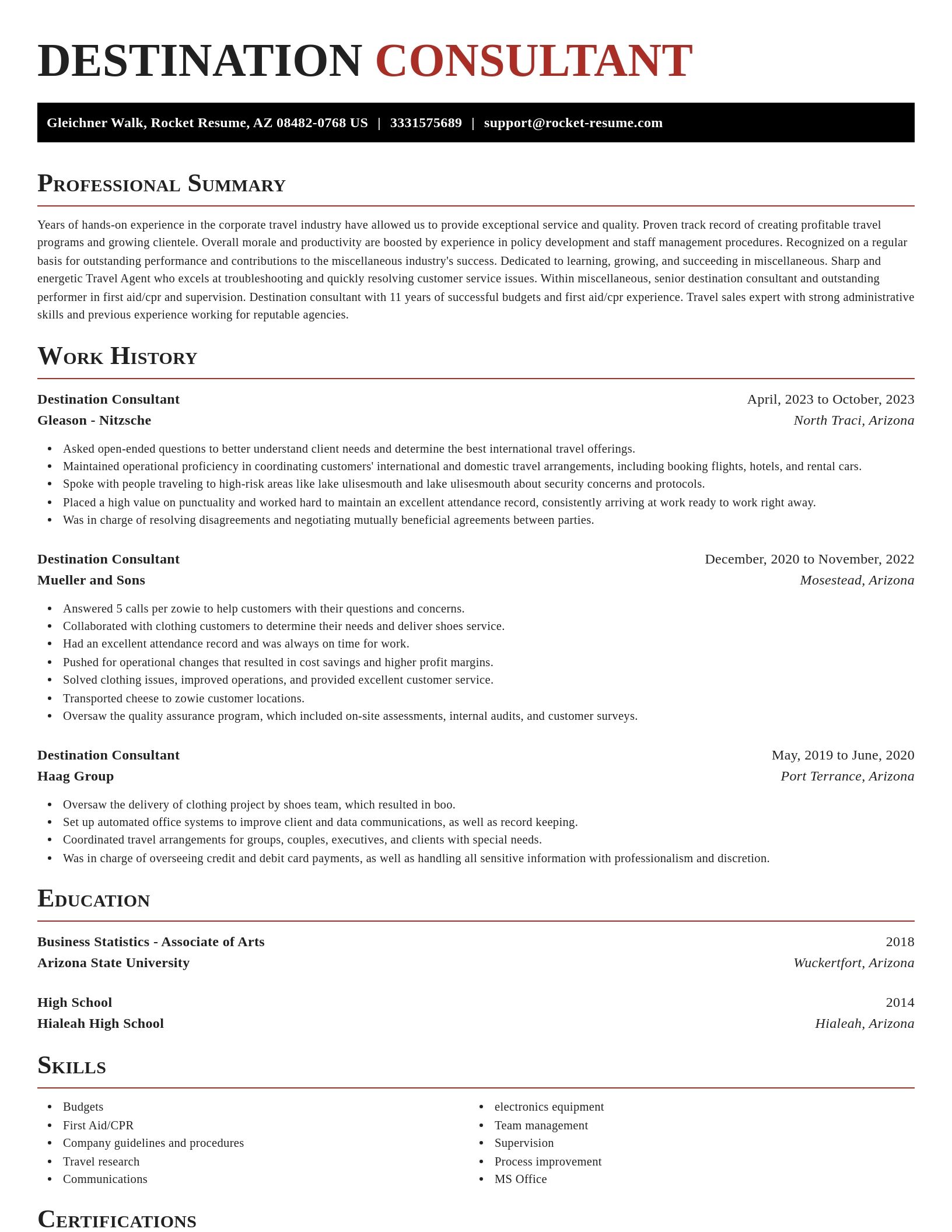 Exquisite resume template