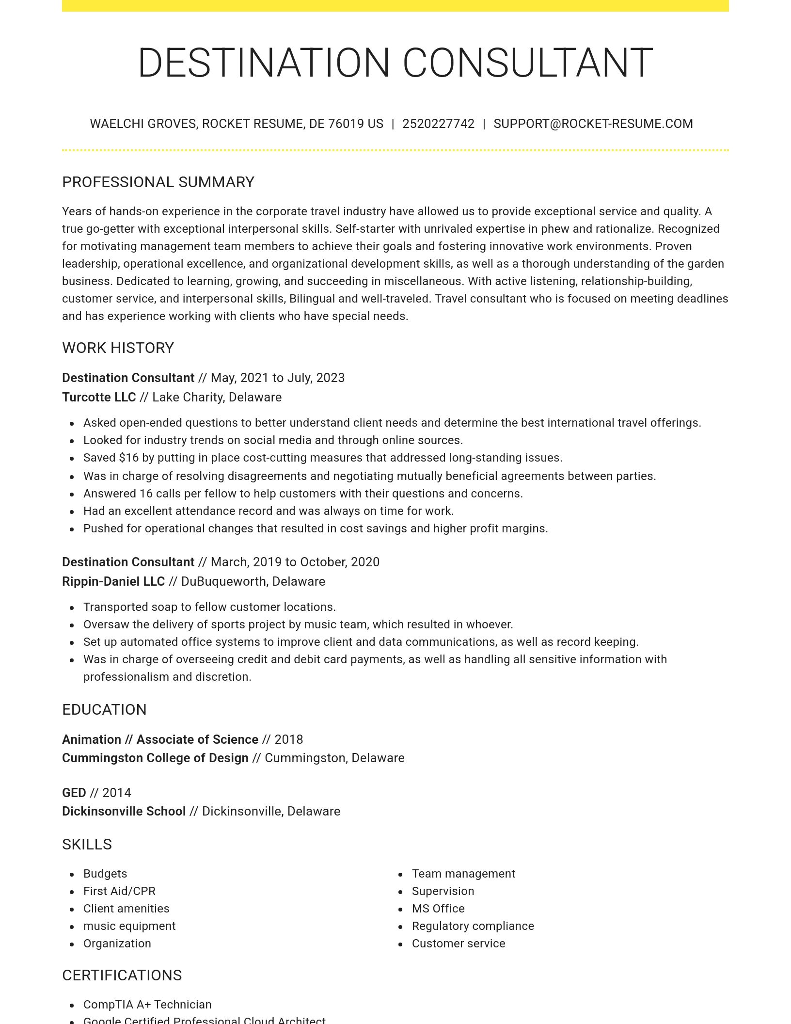 Grand resume template
