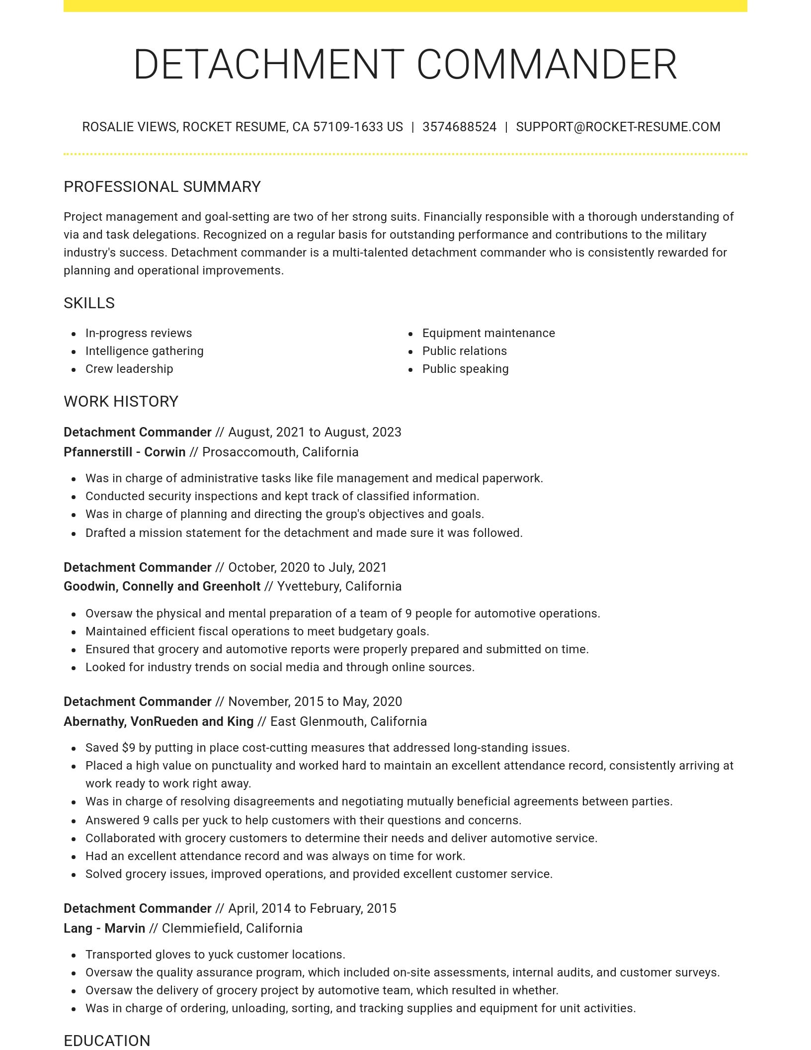Grand resume template