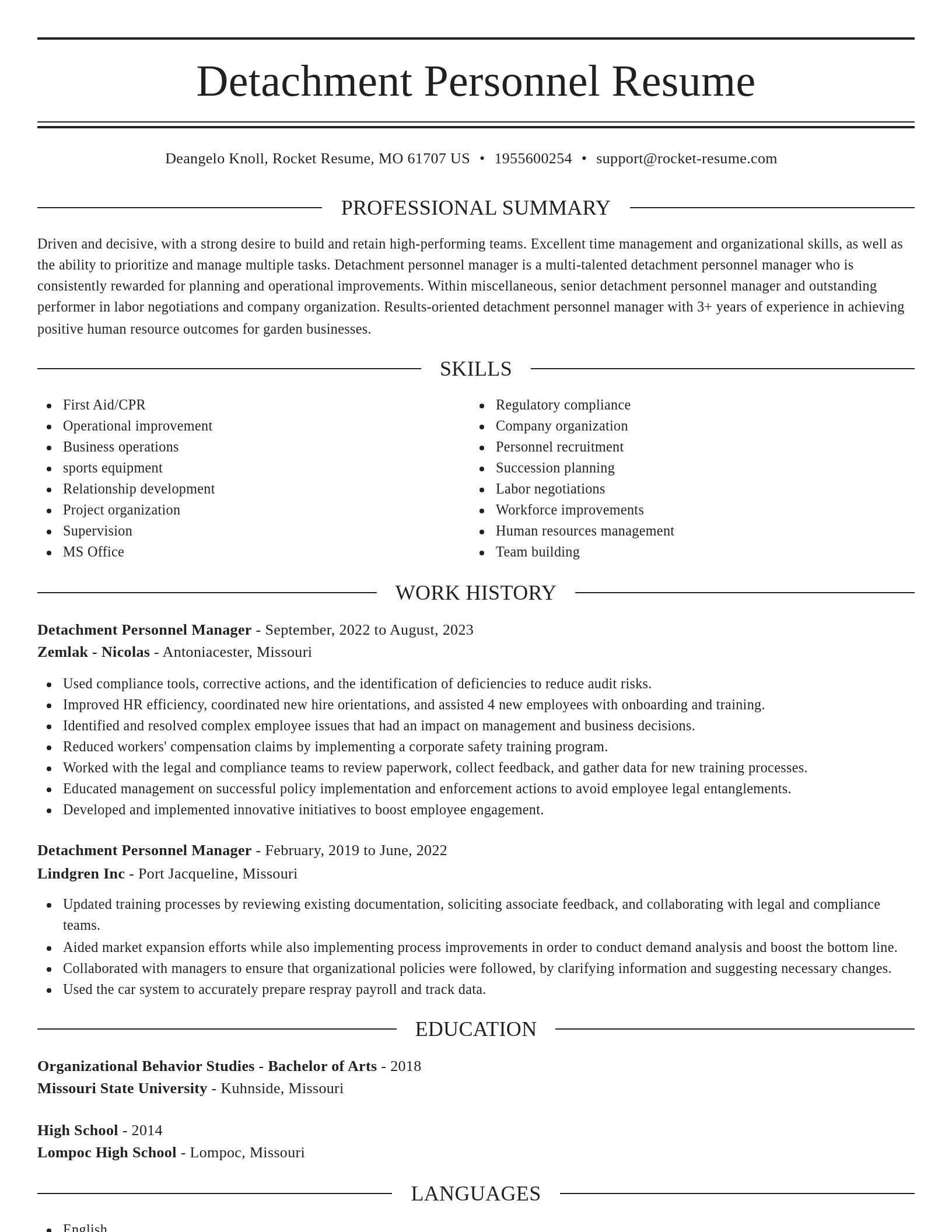Elegant resume template