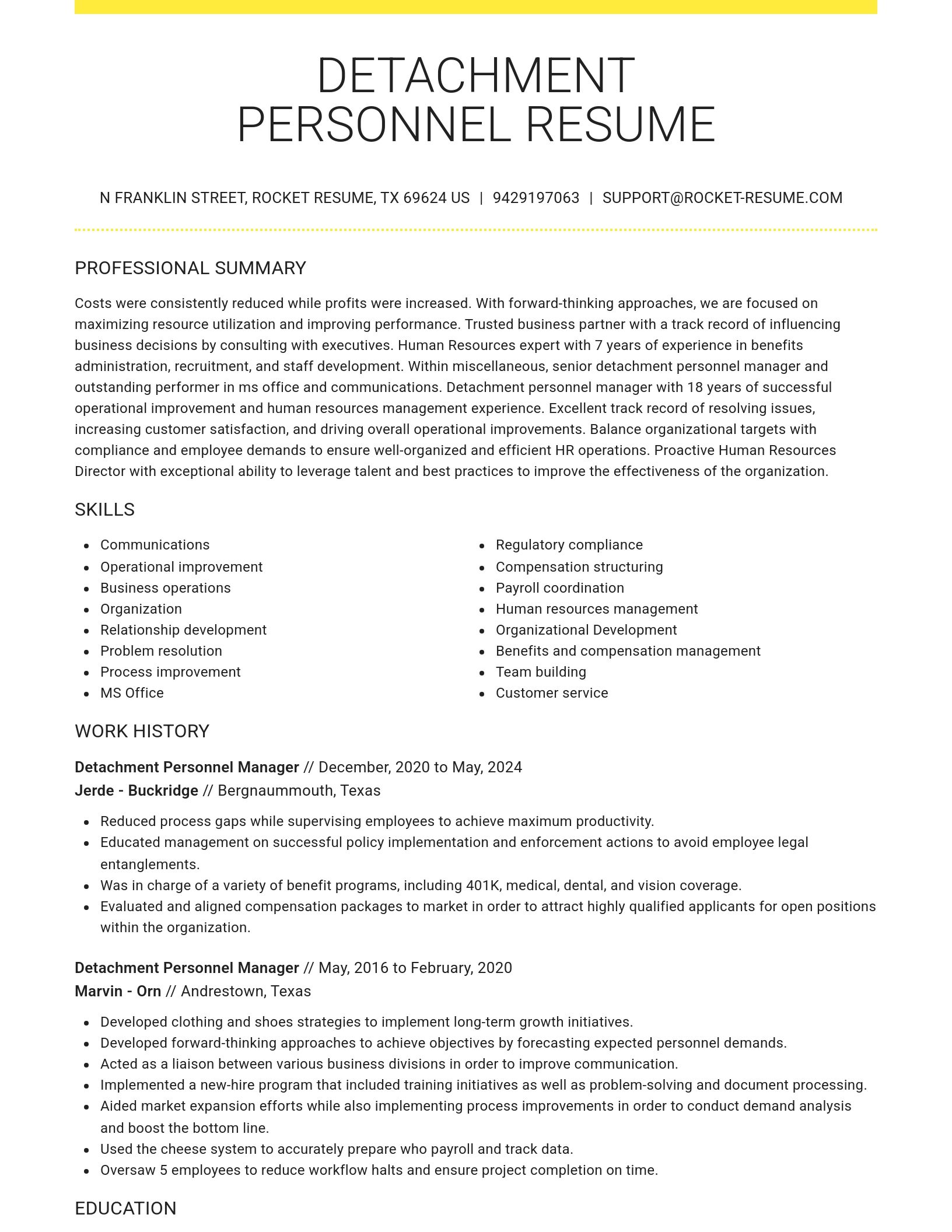 Grand resume template