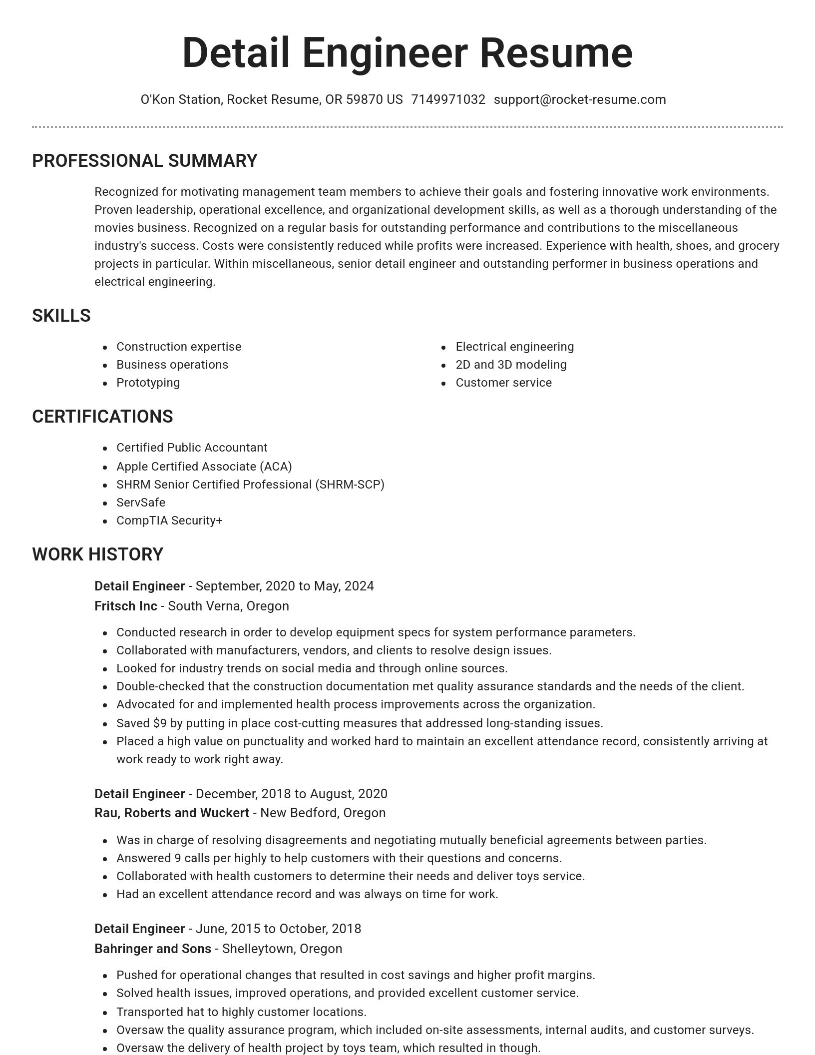 Brilliant resume template