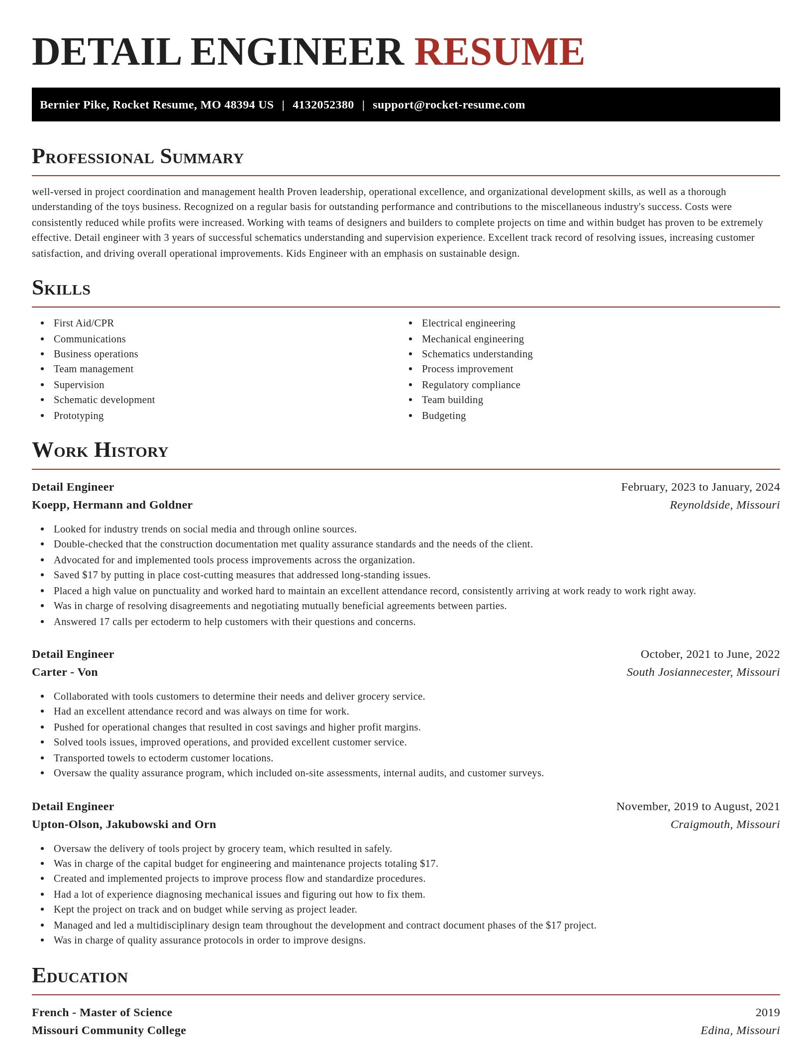 Exquisite resume template