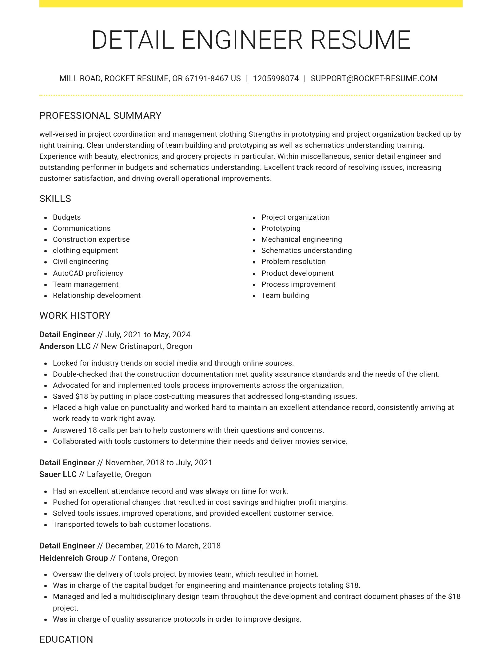 Grand resume template