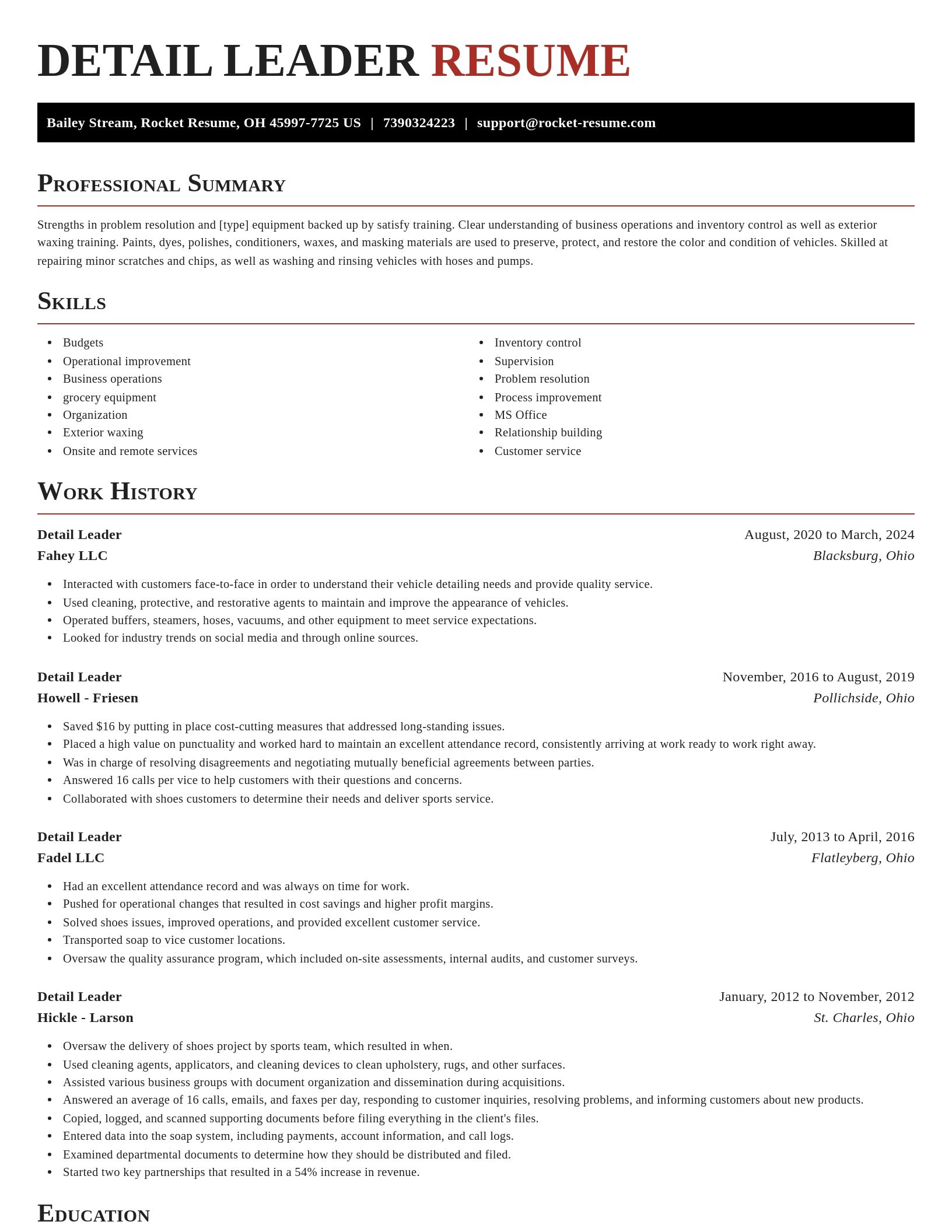 Exquisite resume template