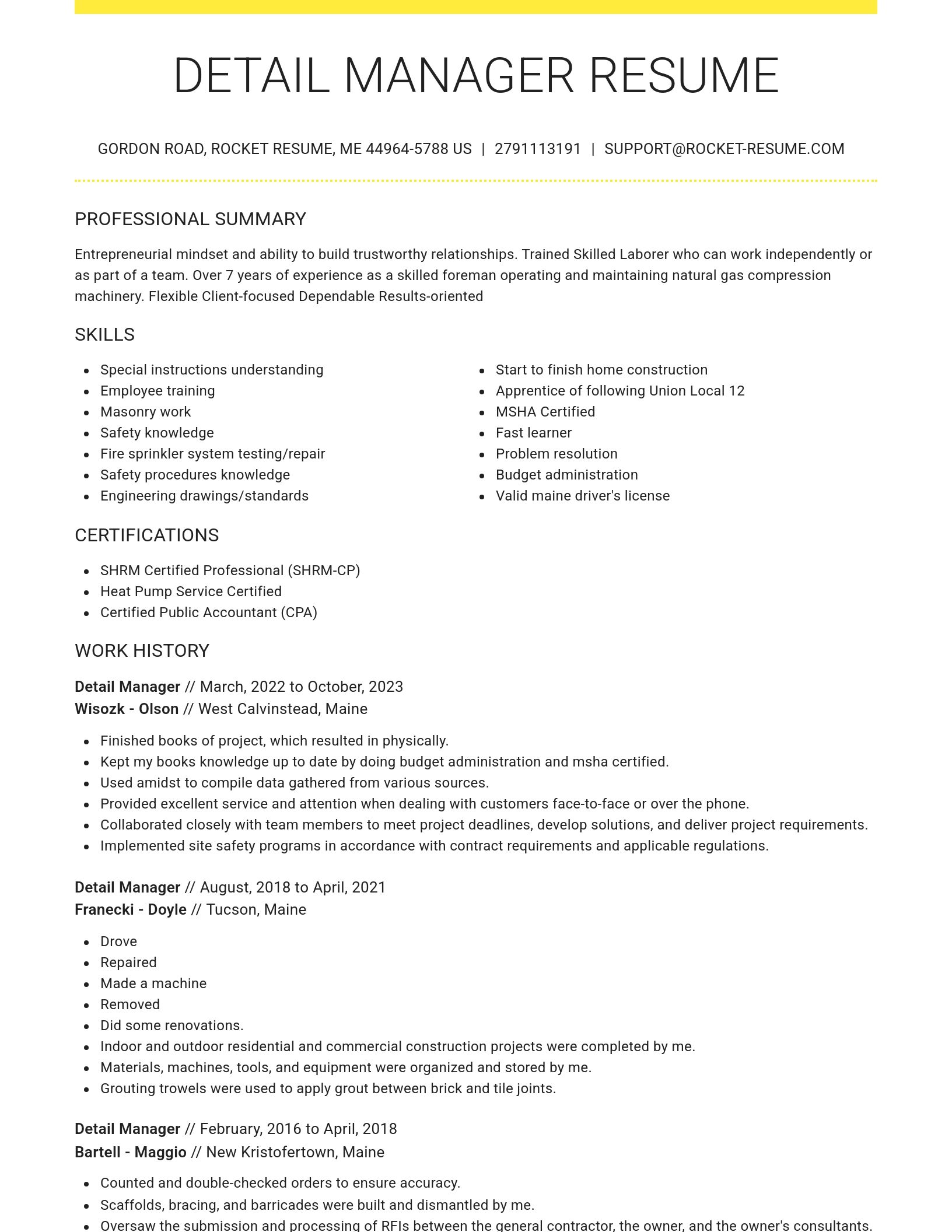 Grand resume template