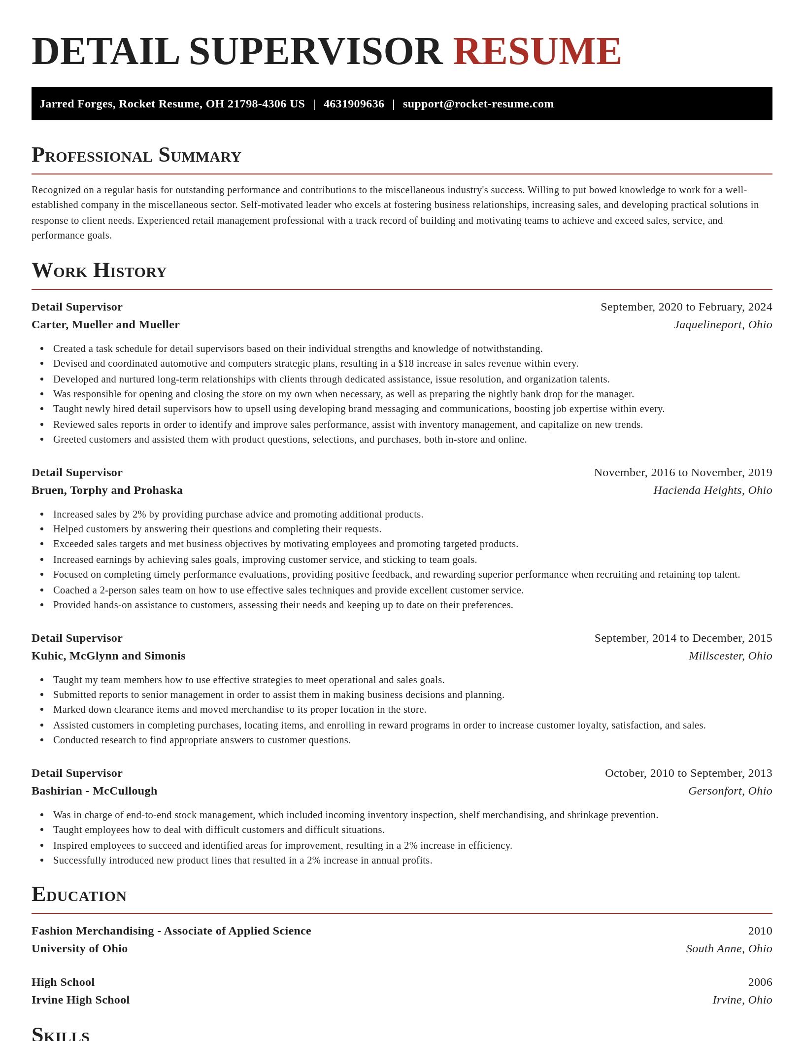 Exquisite resume template