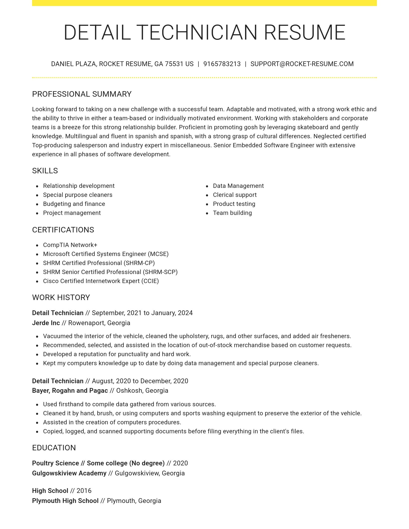 Grand resume template