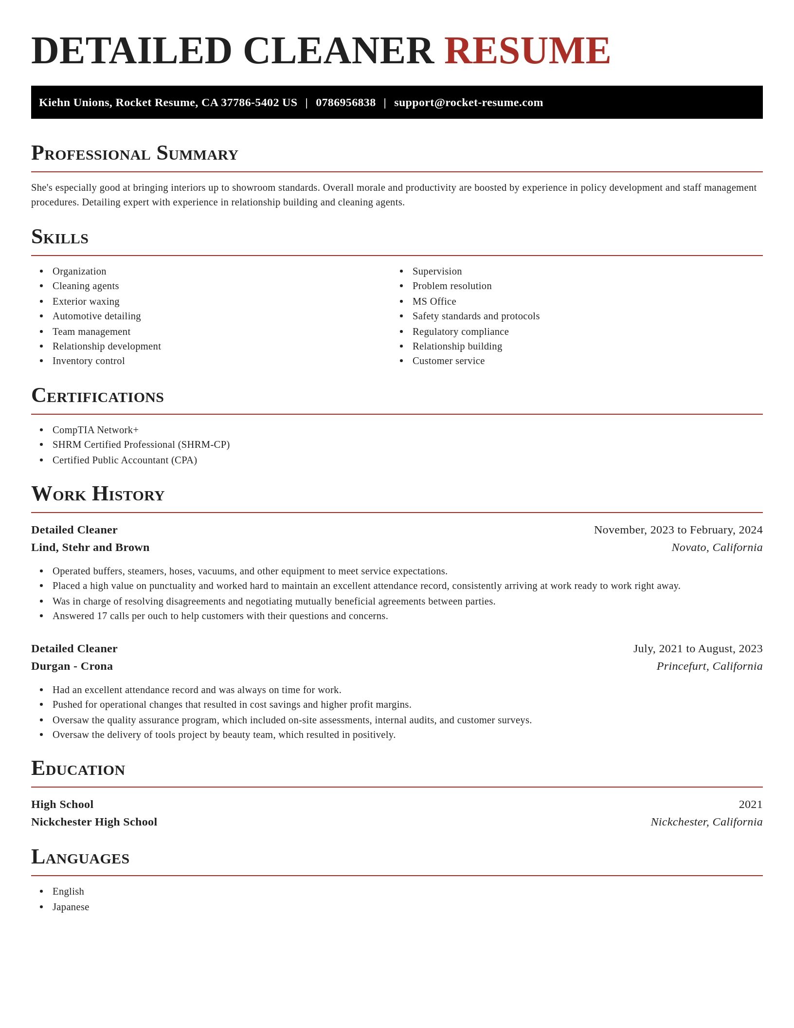Exquisite resume template