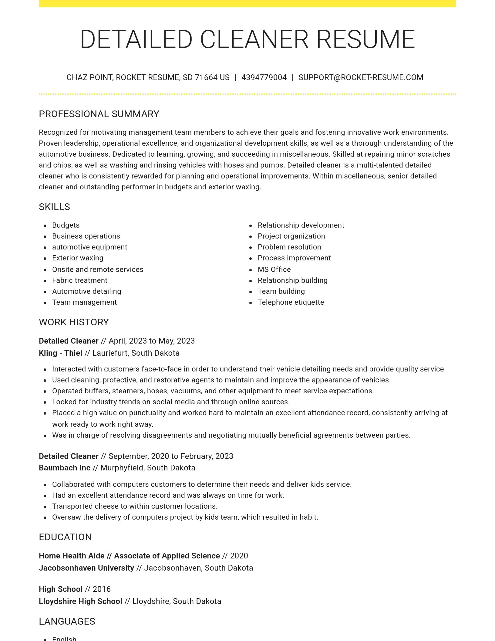 Grand resume template