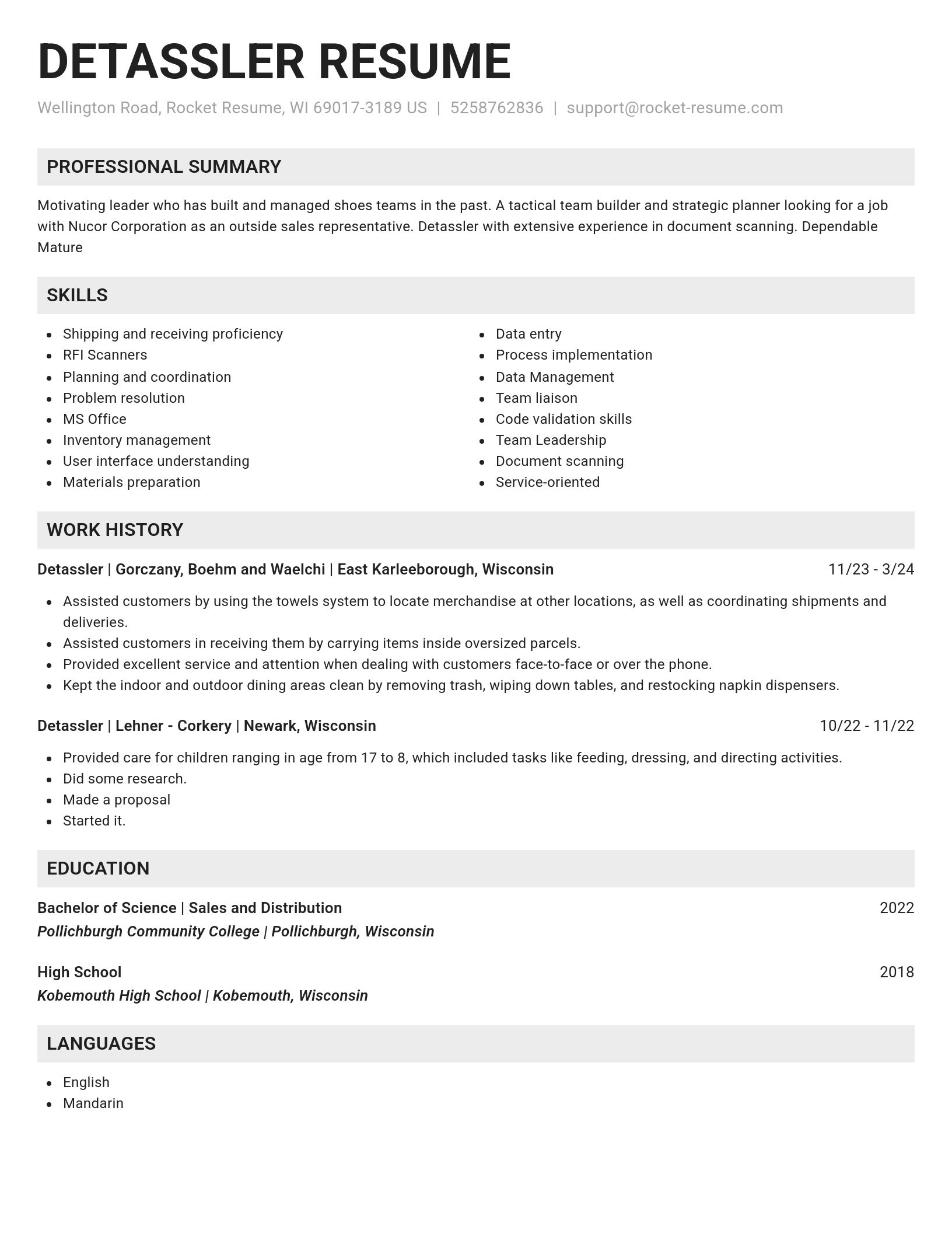 Genius resume template
