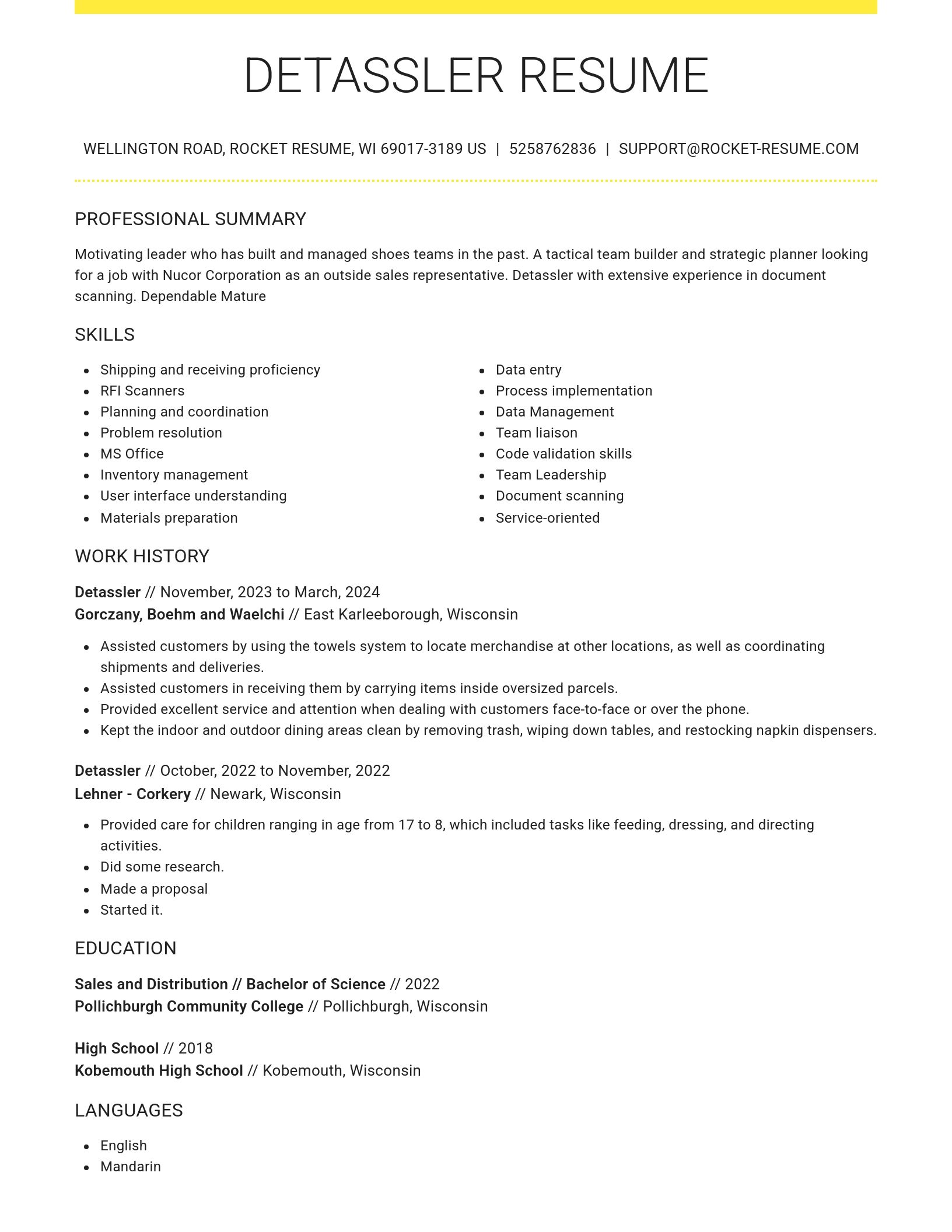 Grand resume template