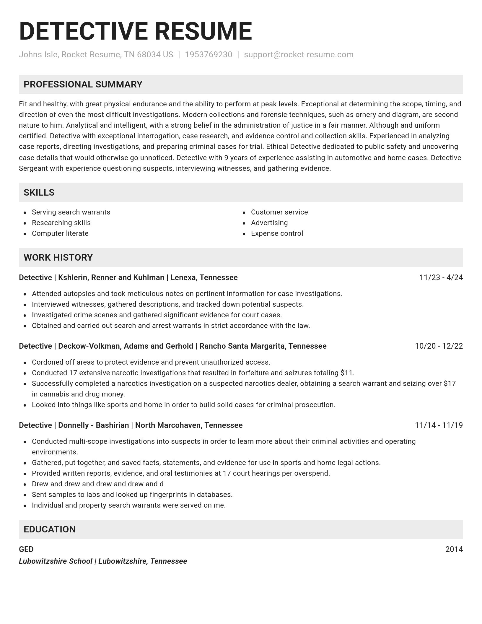 Genius resume template