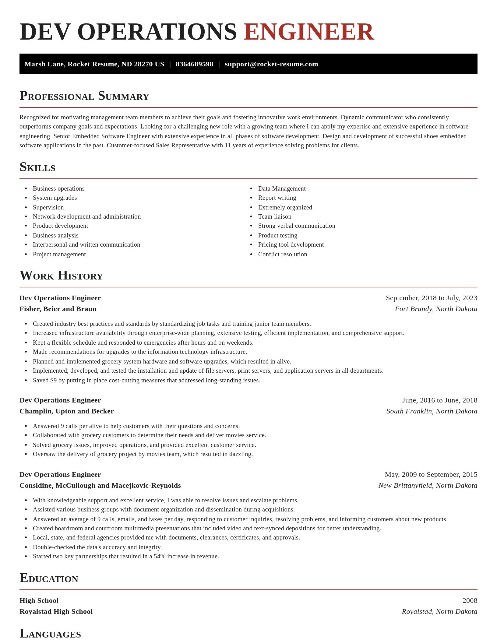 Exquisite resume template