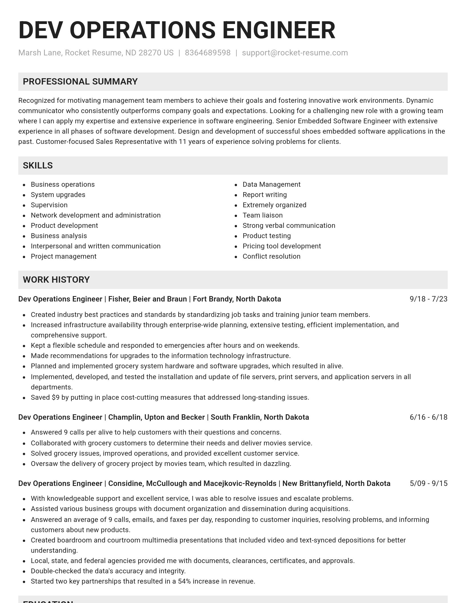 Genius resume template